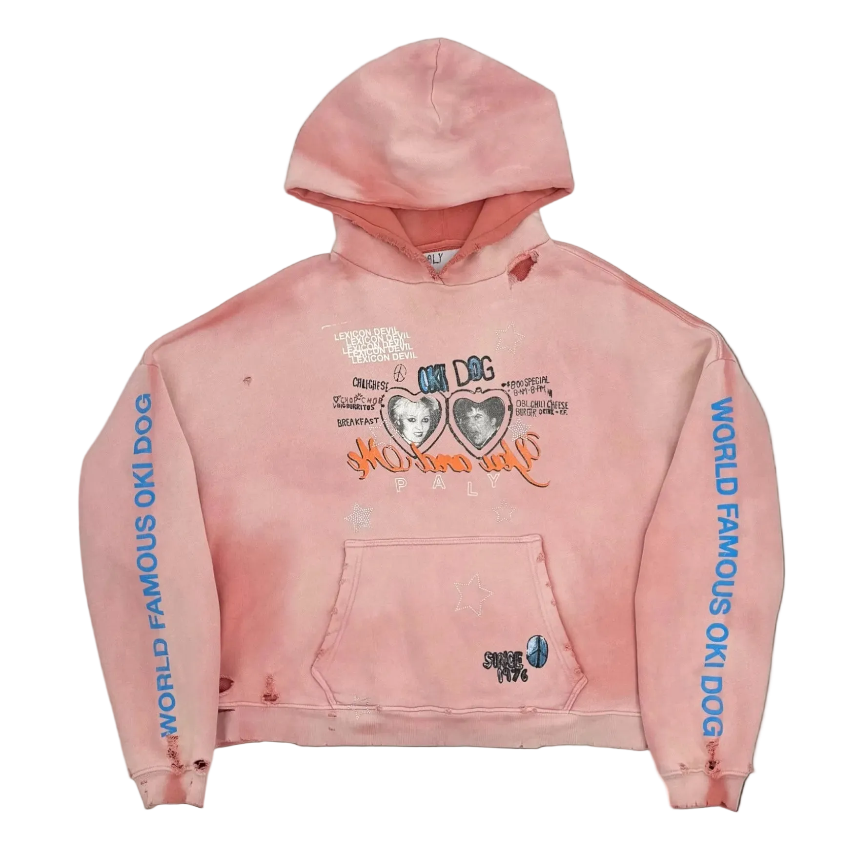 Oki Dog Hooded Sweatshirt Pink