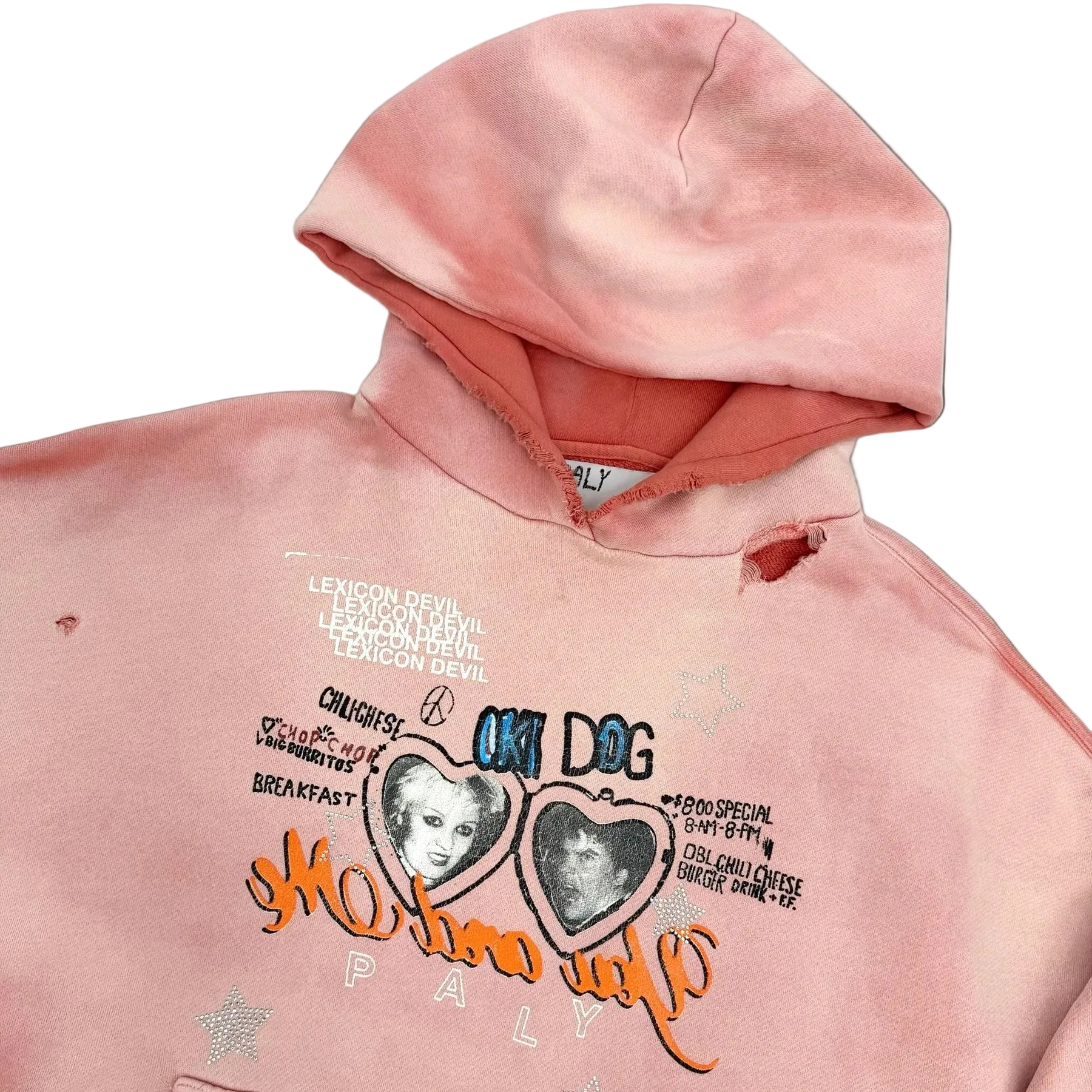 Oki Dog Hooded Sweatshirt Pink