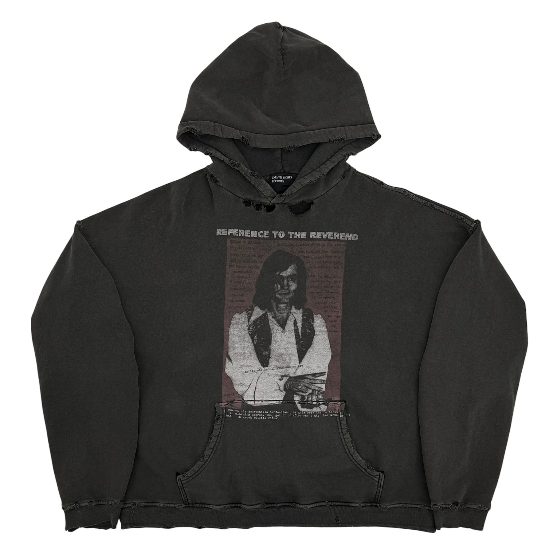 Reverend Hoodie Sun Faded Black Hoodie