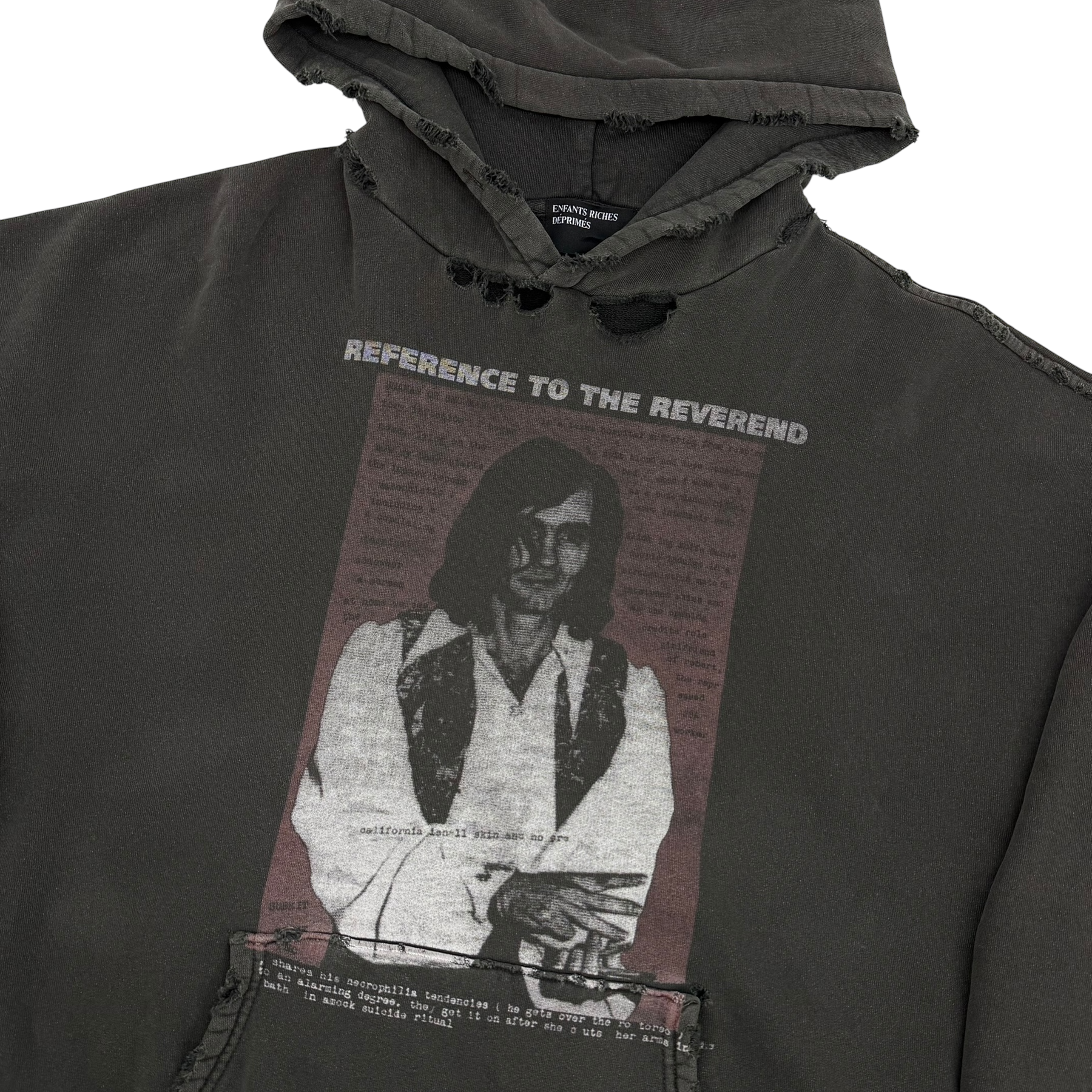 Reverend Hoodie Sun Faded Black Hoodie
