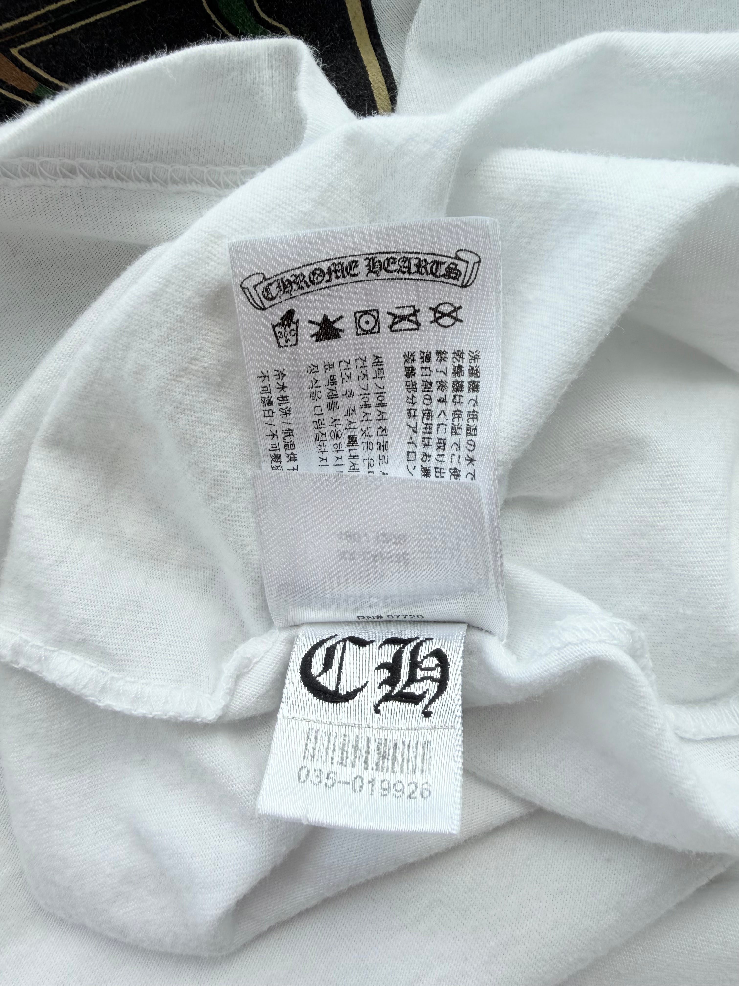 Triple Cross Horseshoe Logo Pocket T-Shirt White & Camo