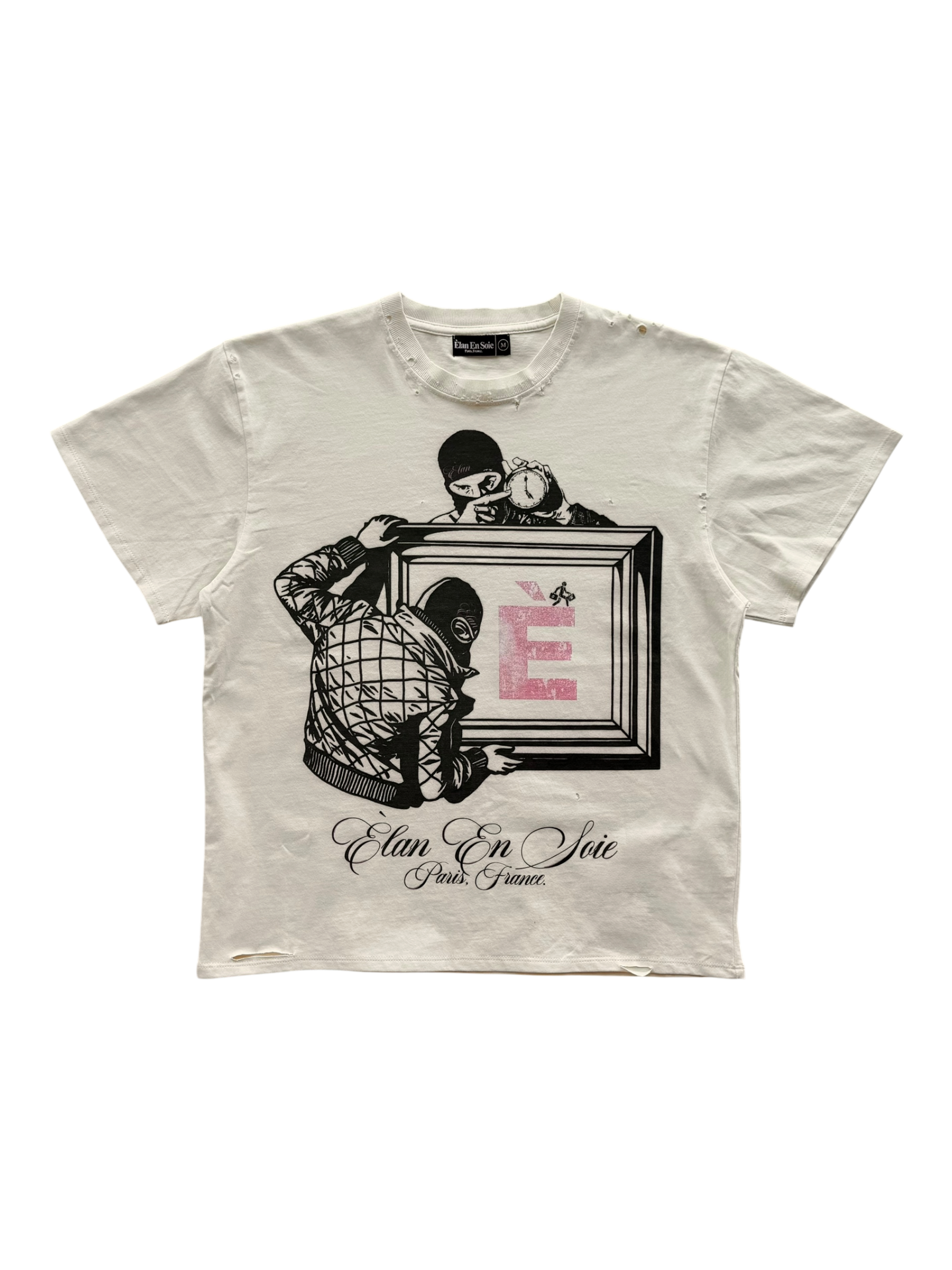 Burglary Distressed Tee Cream