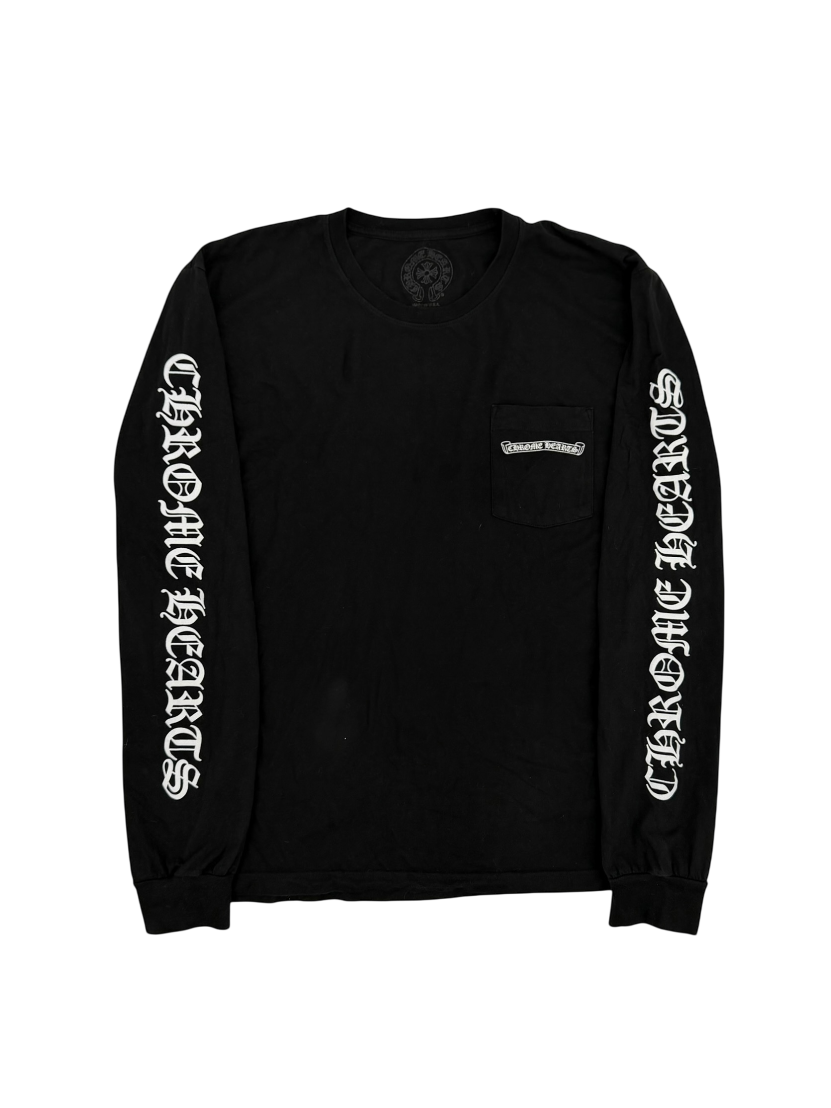 Black Scroll Logo Pocket L/S