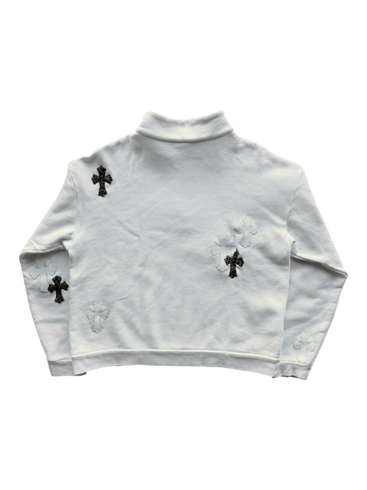 Cheetah & White Patent Patch Quarter Zip