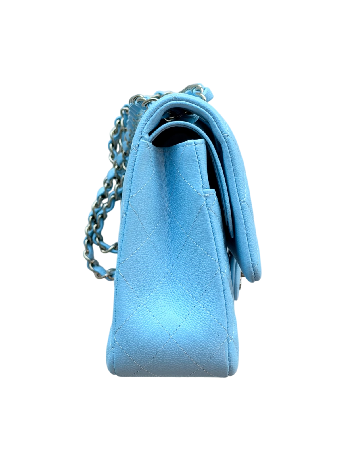 Blue Caviar Quilted Medium Flap Bag