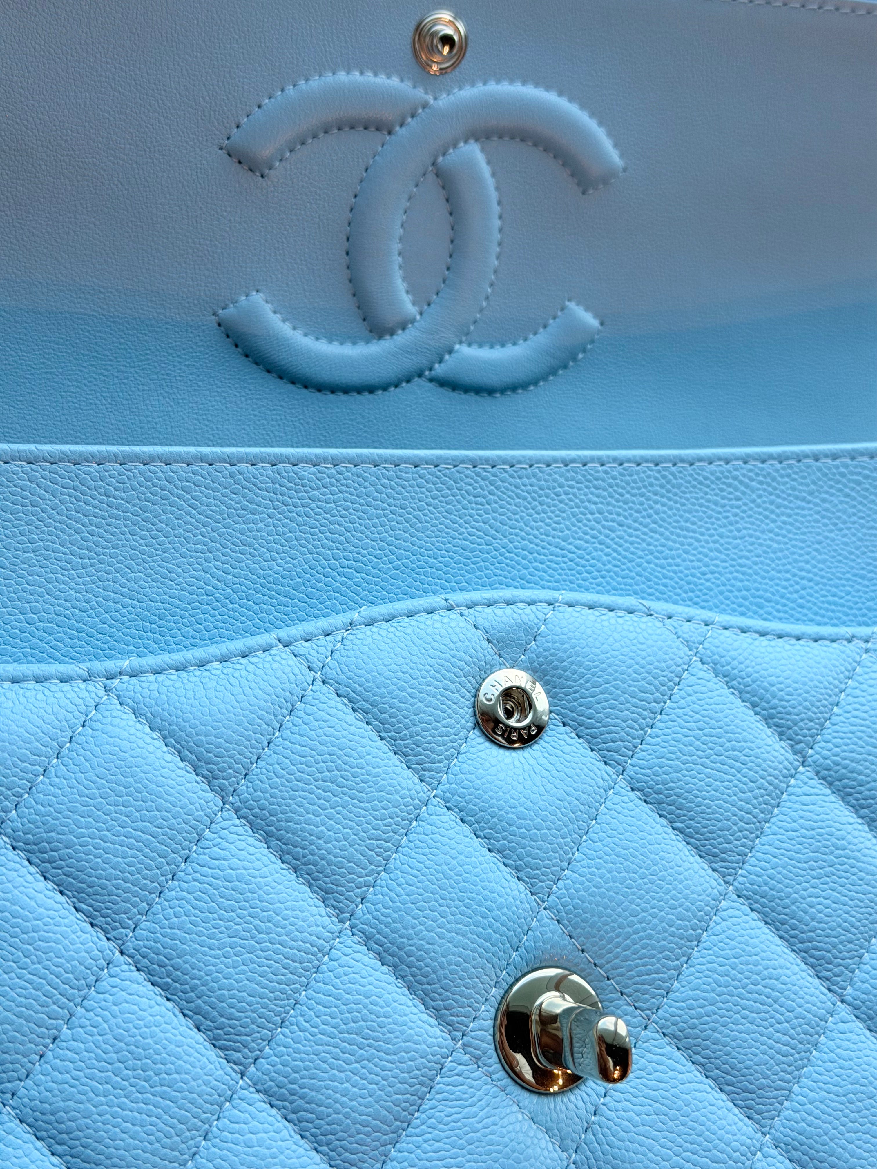 Blue Caviar Quilted Medium Flap Bag