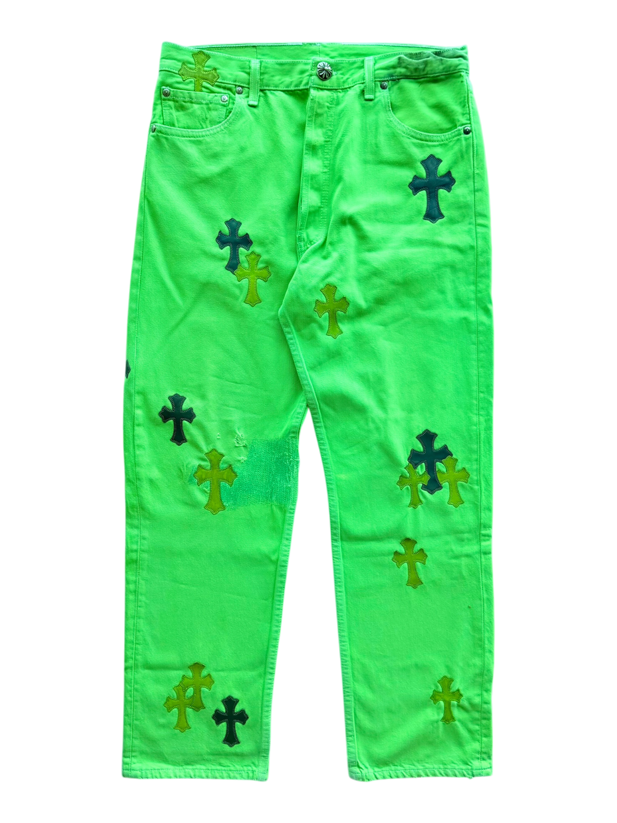 Levi's Green & Black Cross Patch Jeans