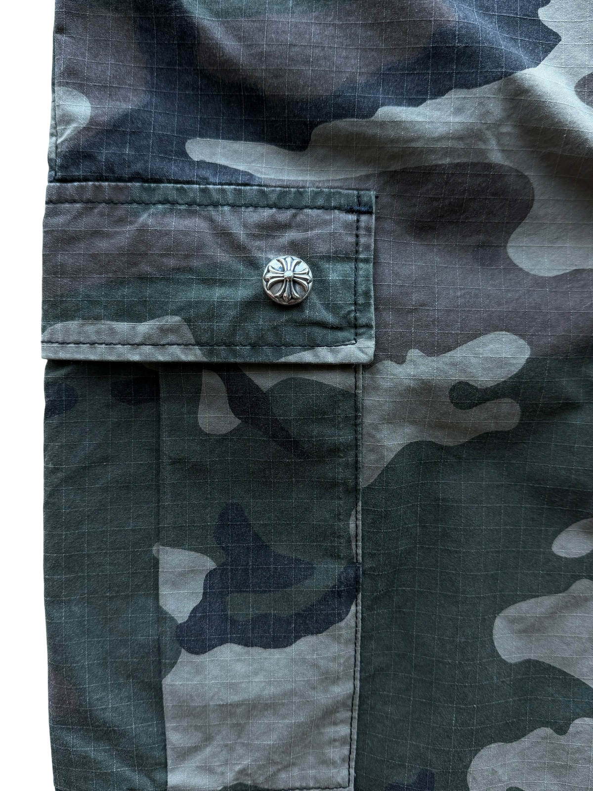 Ripstop Camo Black Patch Shorts