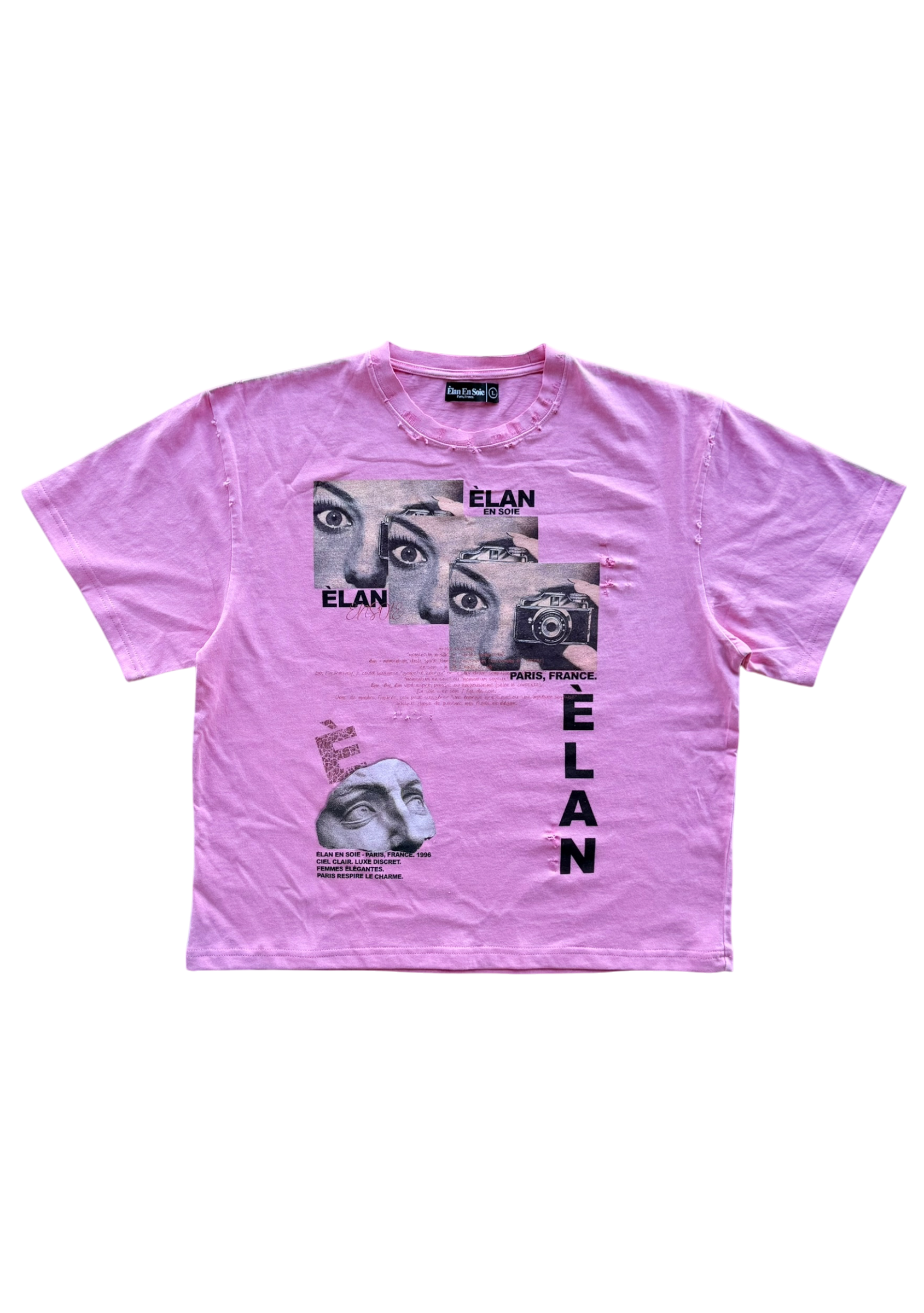 Art Type Tee Distressed Pink
