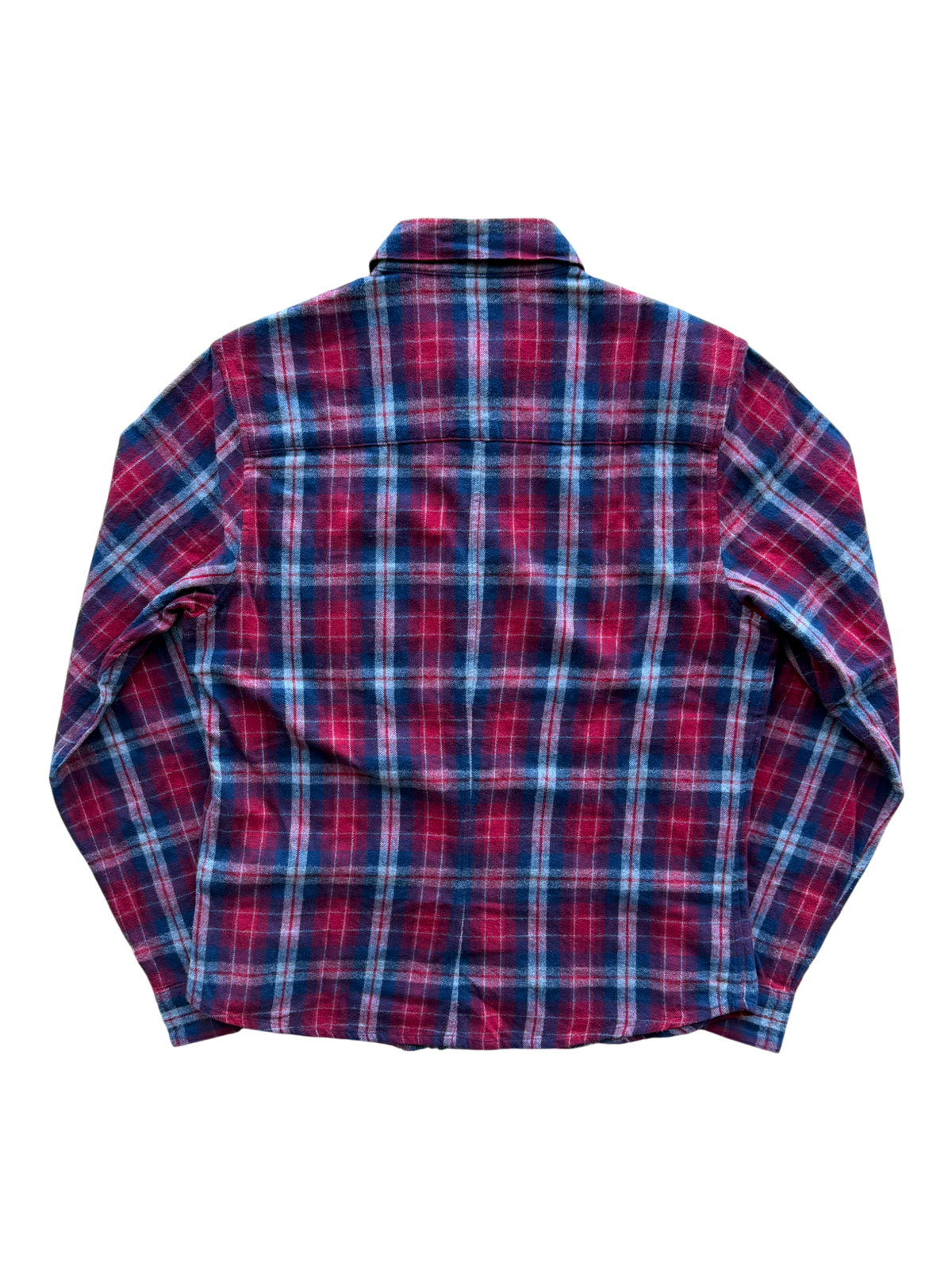 Vintage Button Up Red Flannel Cross Patch