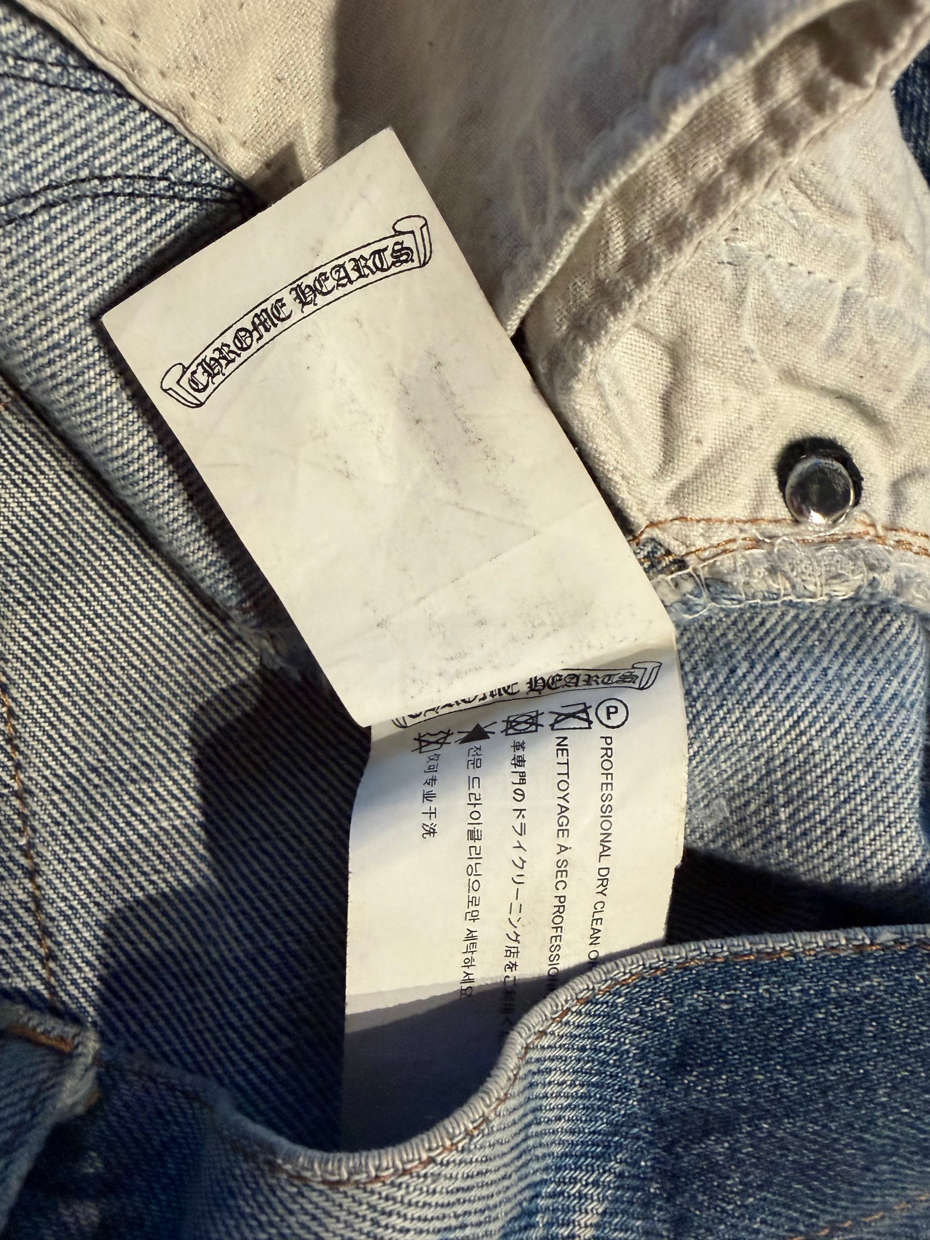 Distressed Levi's Black Cross Patch Jeans Blue