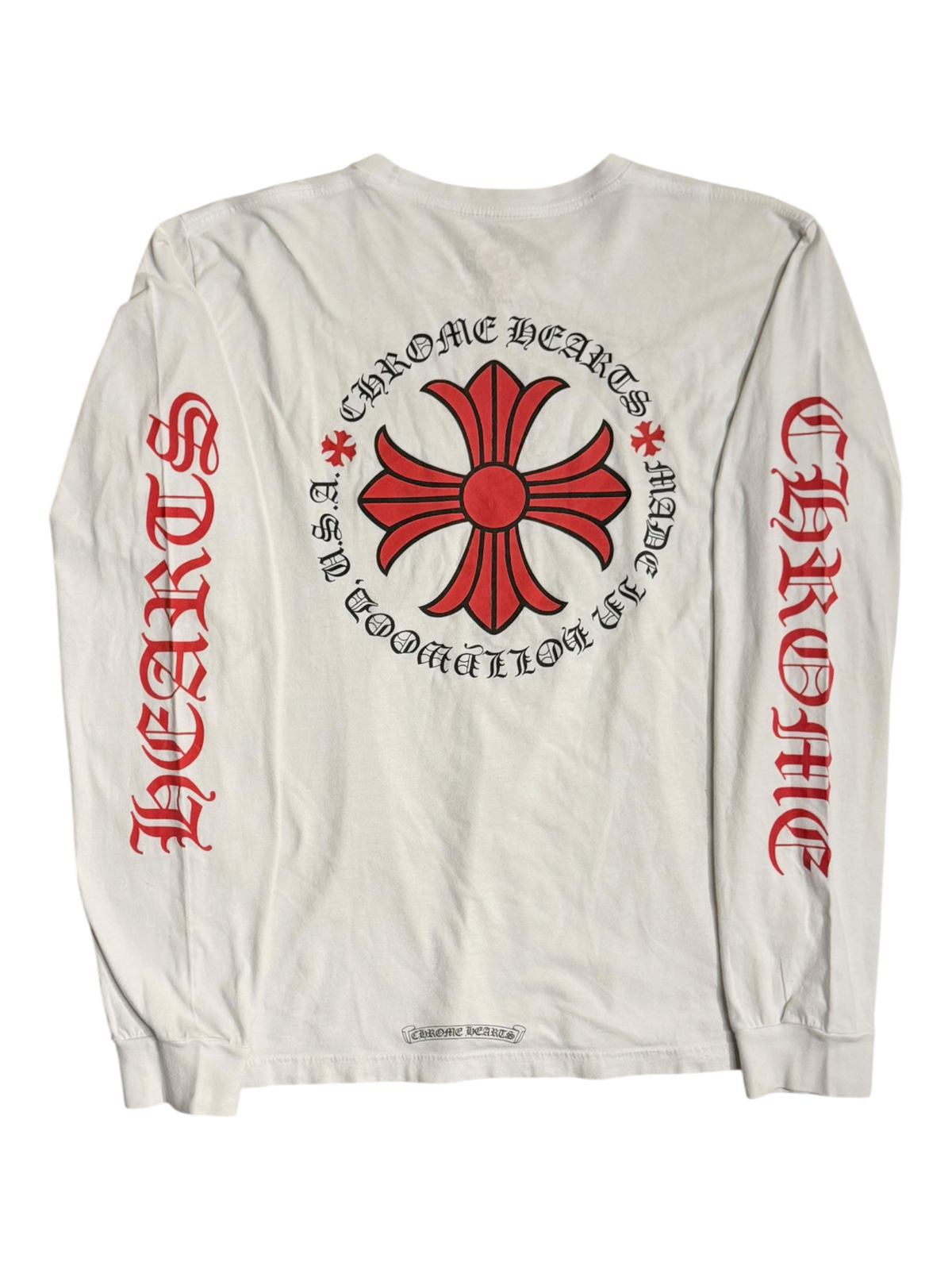 Red Plus Cross Hollywood White Longsleeve Tee