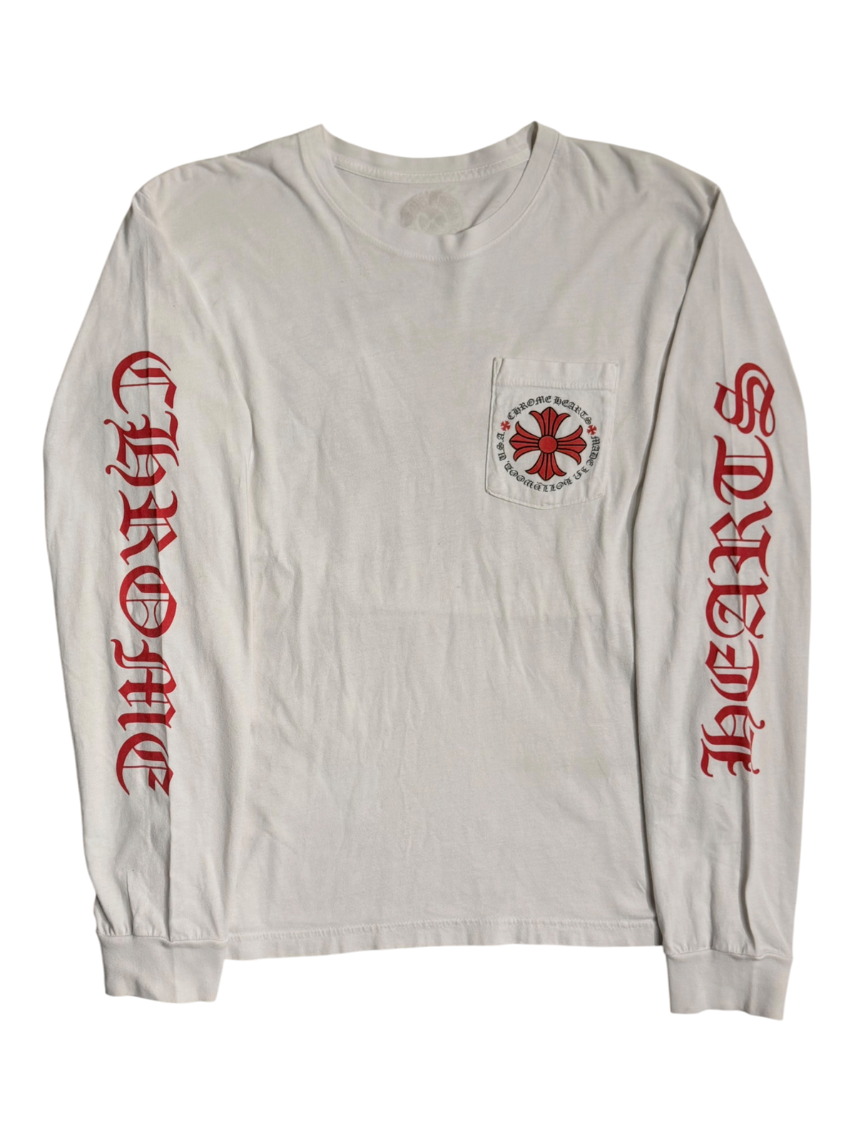 Red Plus Cross Hollywood White Longsleeve Tee