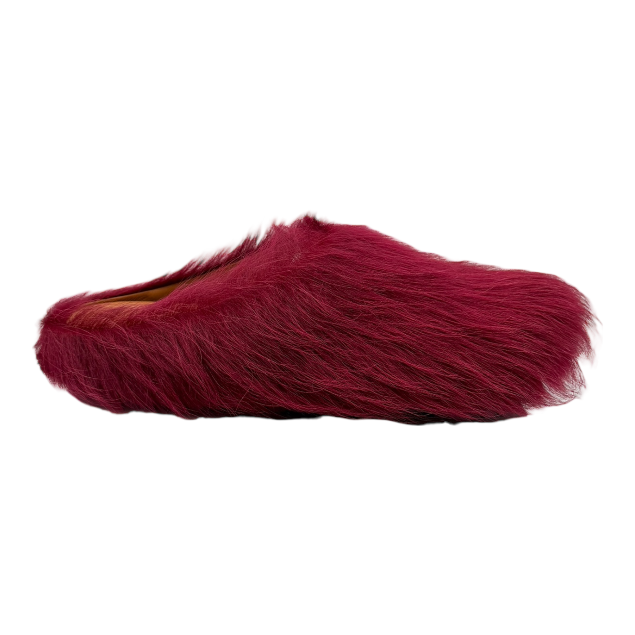 Fussbett Mule Long Hair Slide Burgundy