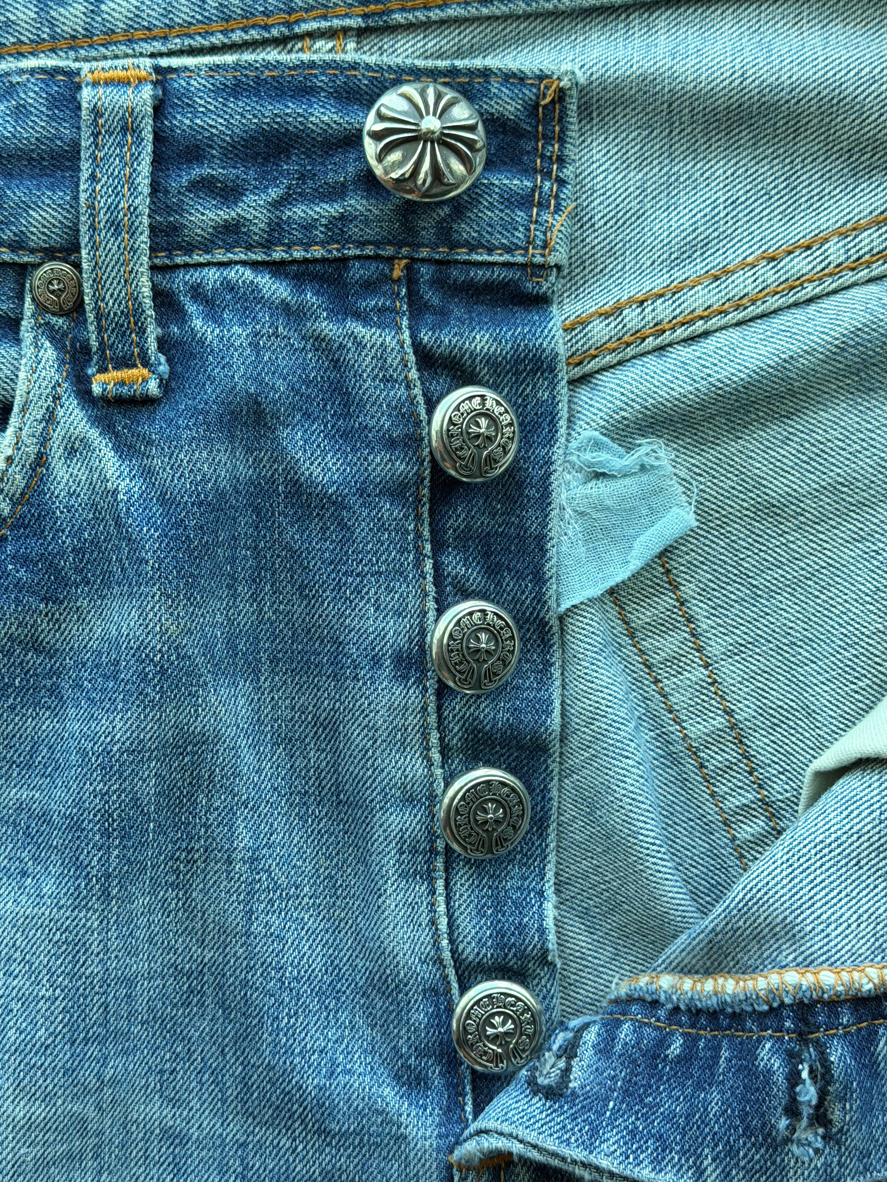 Green Alligator Cross Patch Levis 501 Jeans