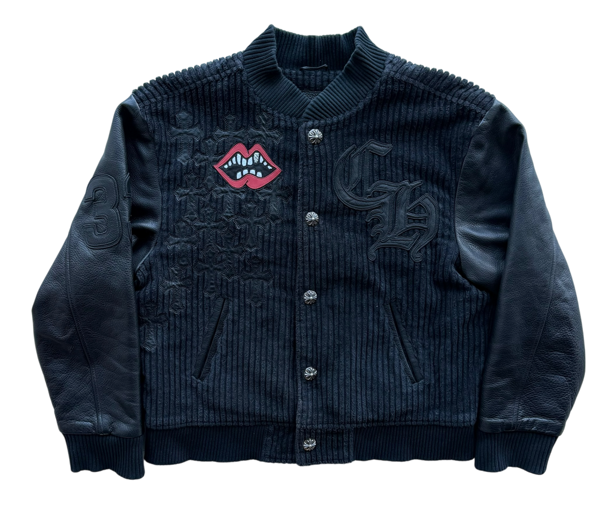 Matty Boy Lips Cross Patch Varsity Jacket