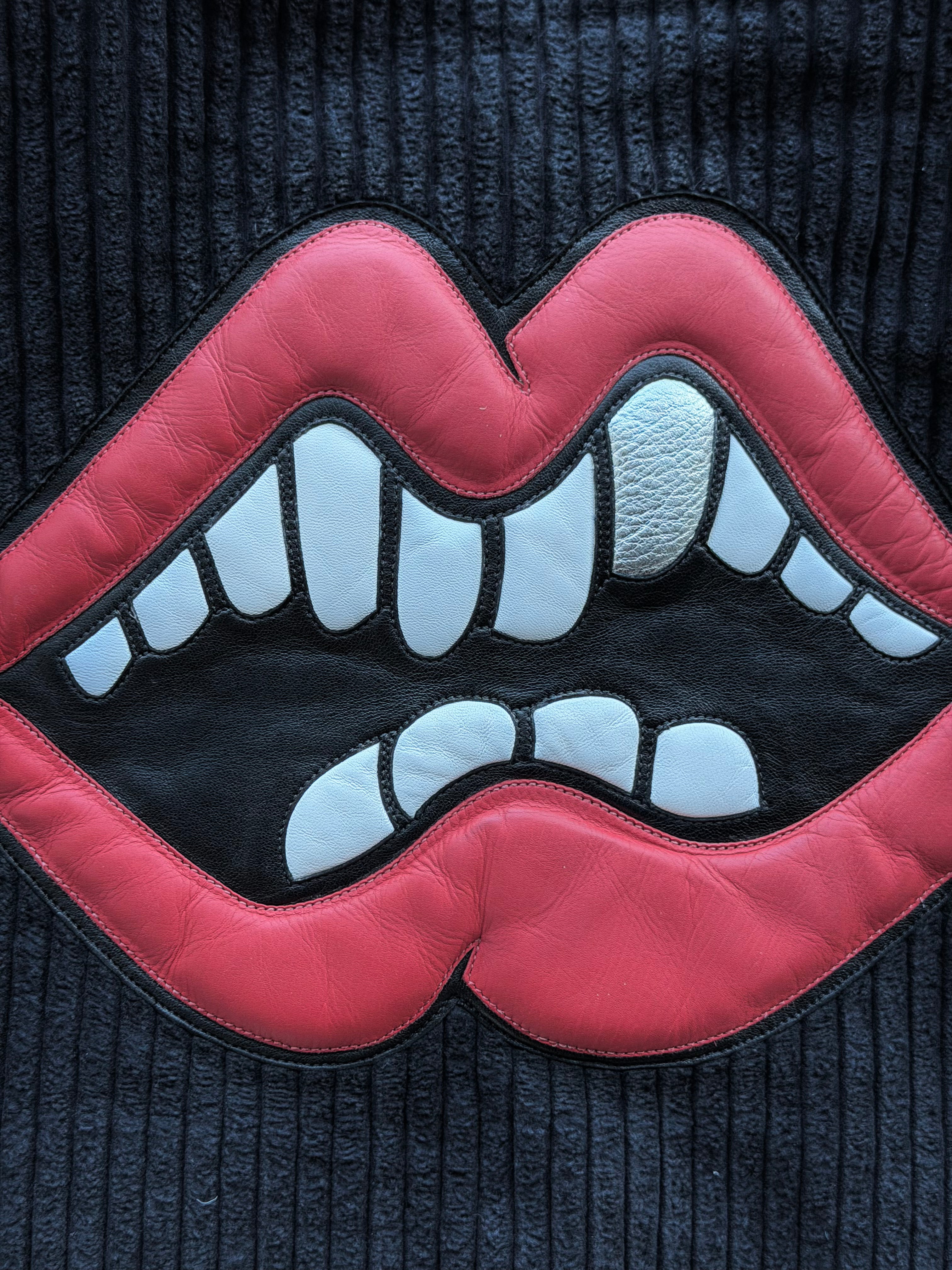 Matty Boy Lips Cross Patch Varsity Jacket
