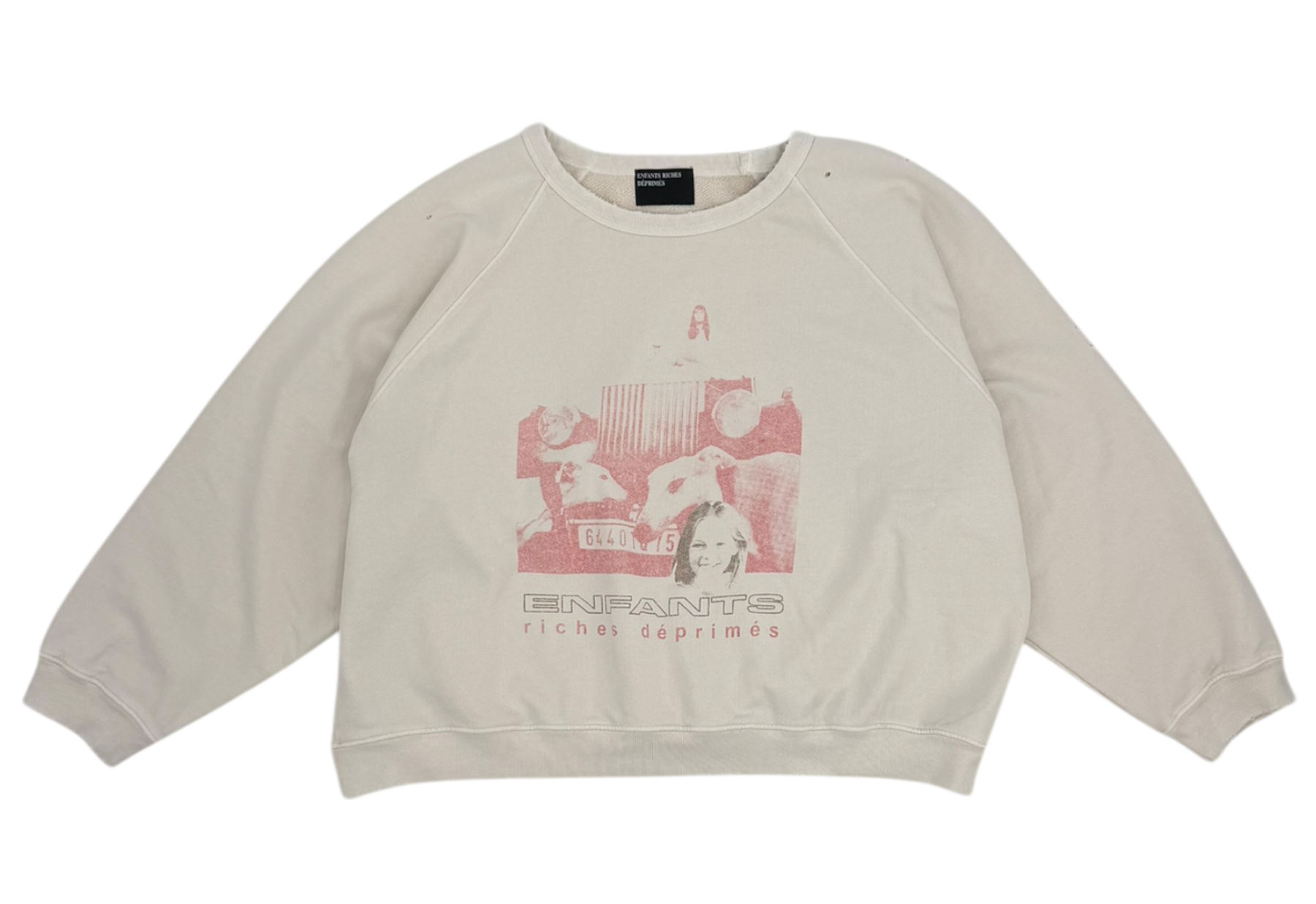 Incandescent Distressed Cotton-Jersey Sweatshirt