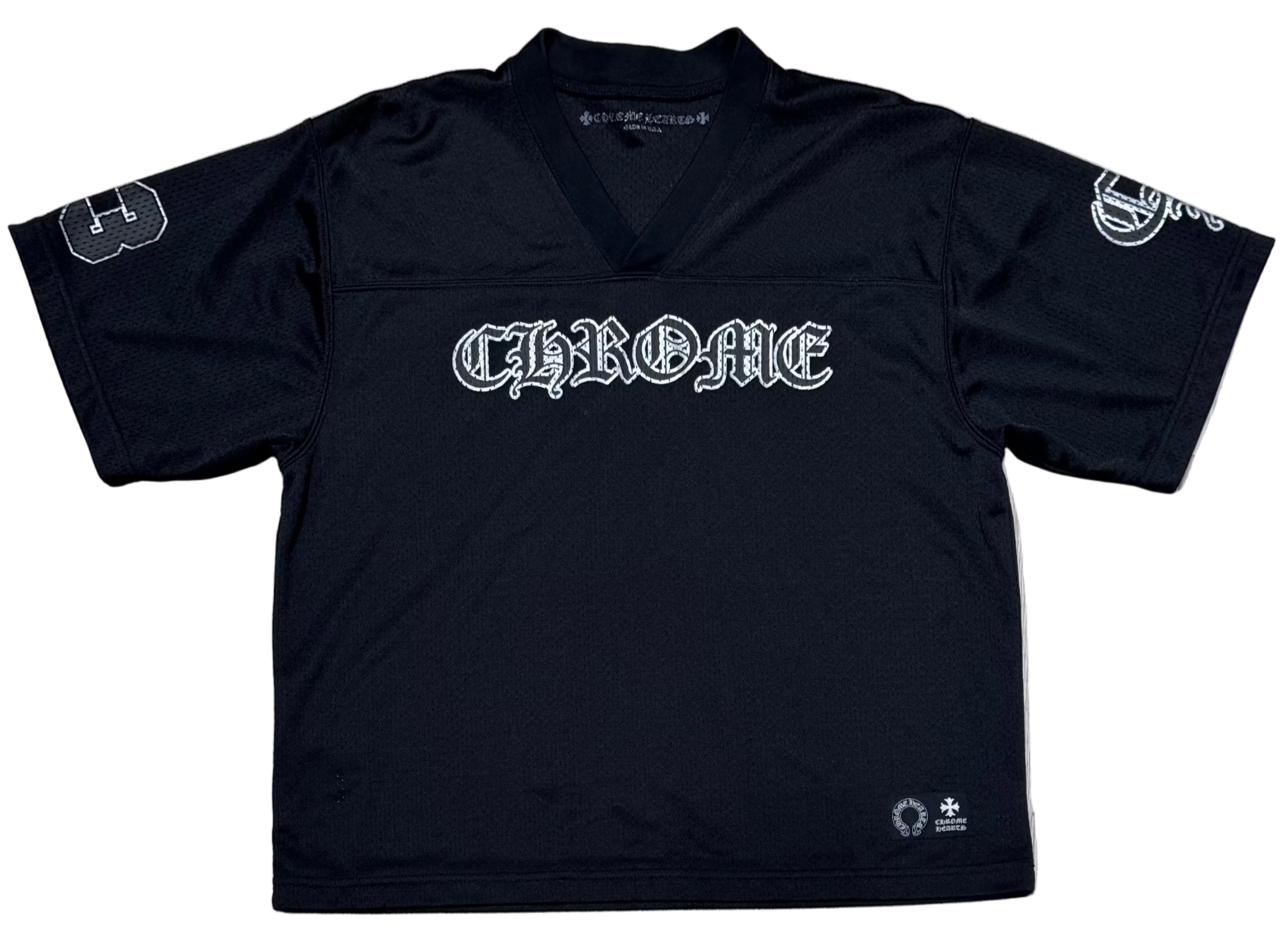 Sports Mesh Short Sleeve Warm Up Jersey Black