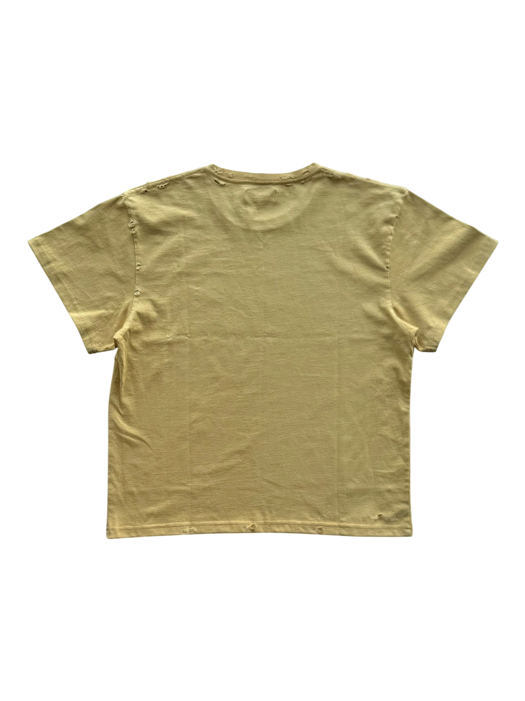 Art Type Distressed Tee Yellow