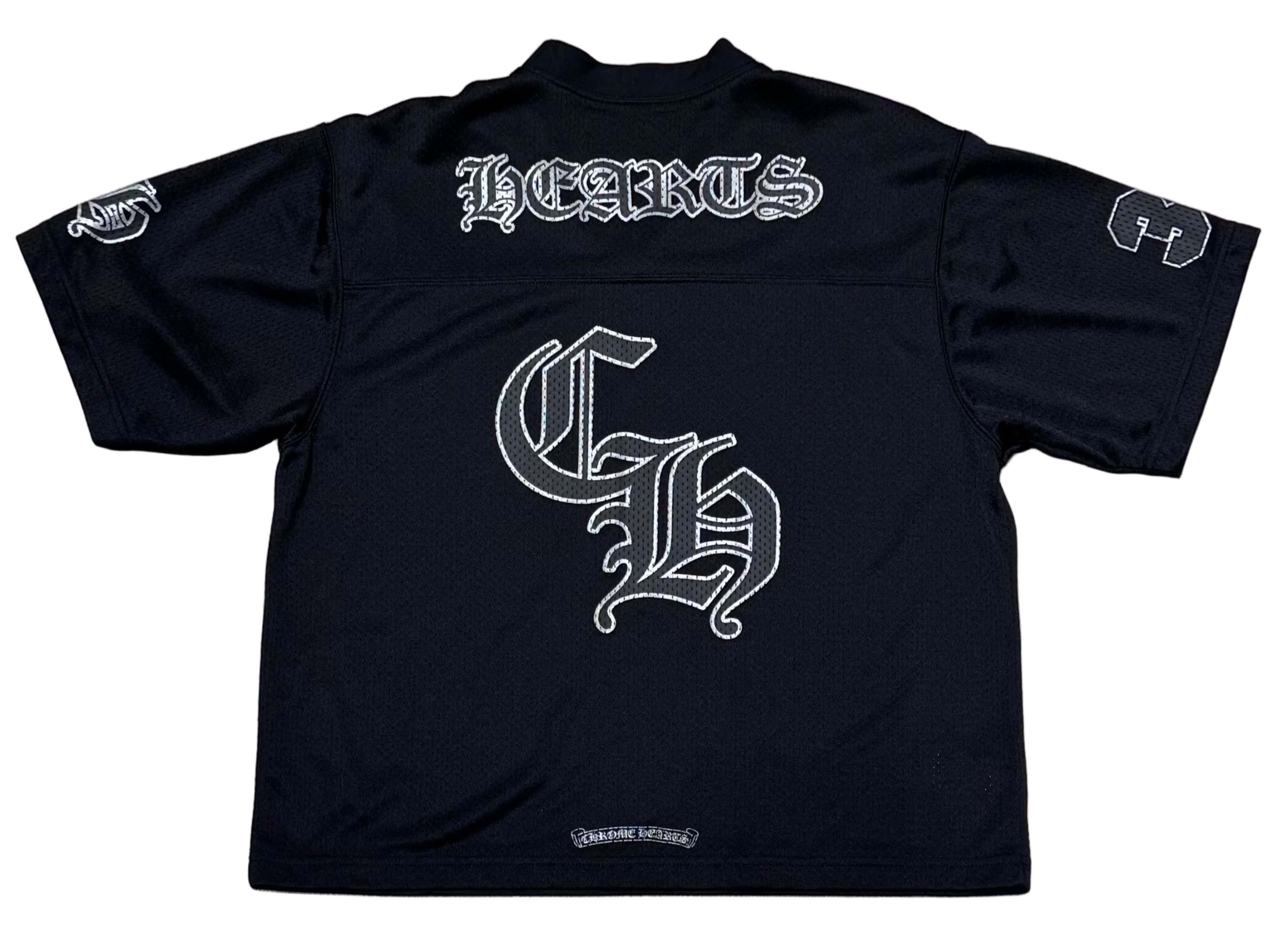 Sports Mesh Short Sleeve Warm Up Jersey Black