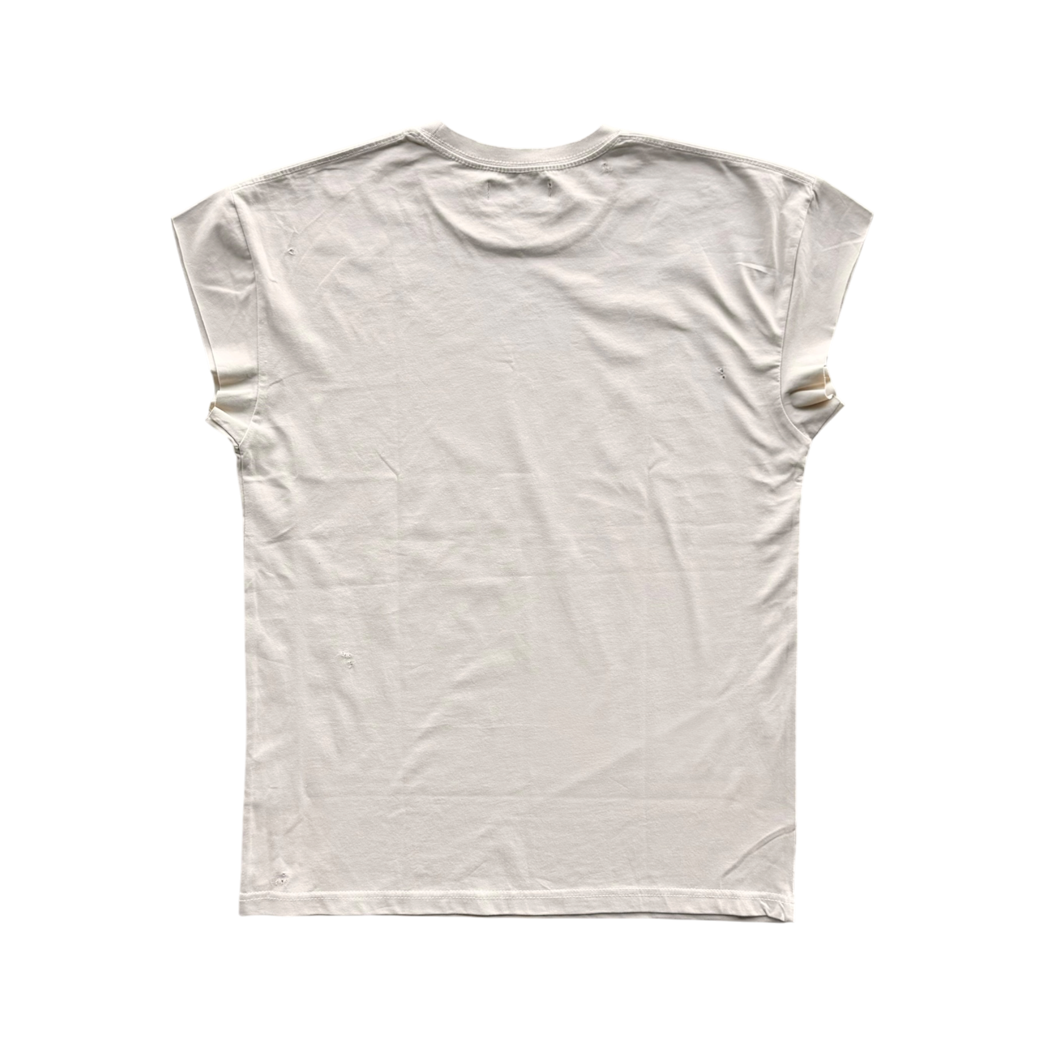 My Kind of Star Distressed Sleeveless Tee Cream