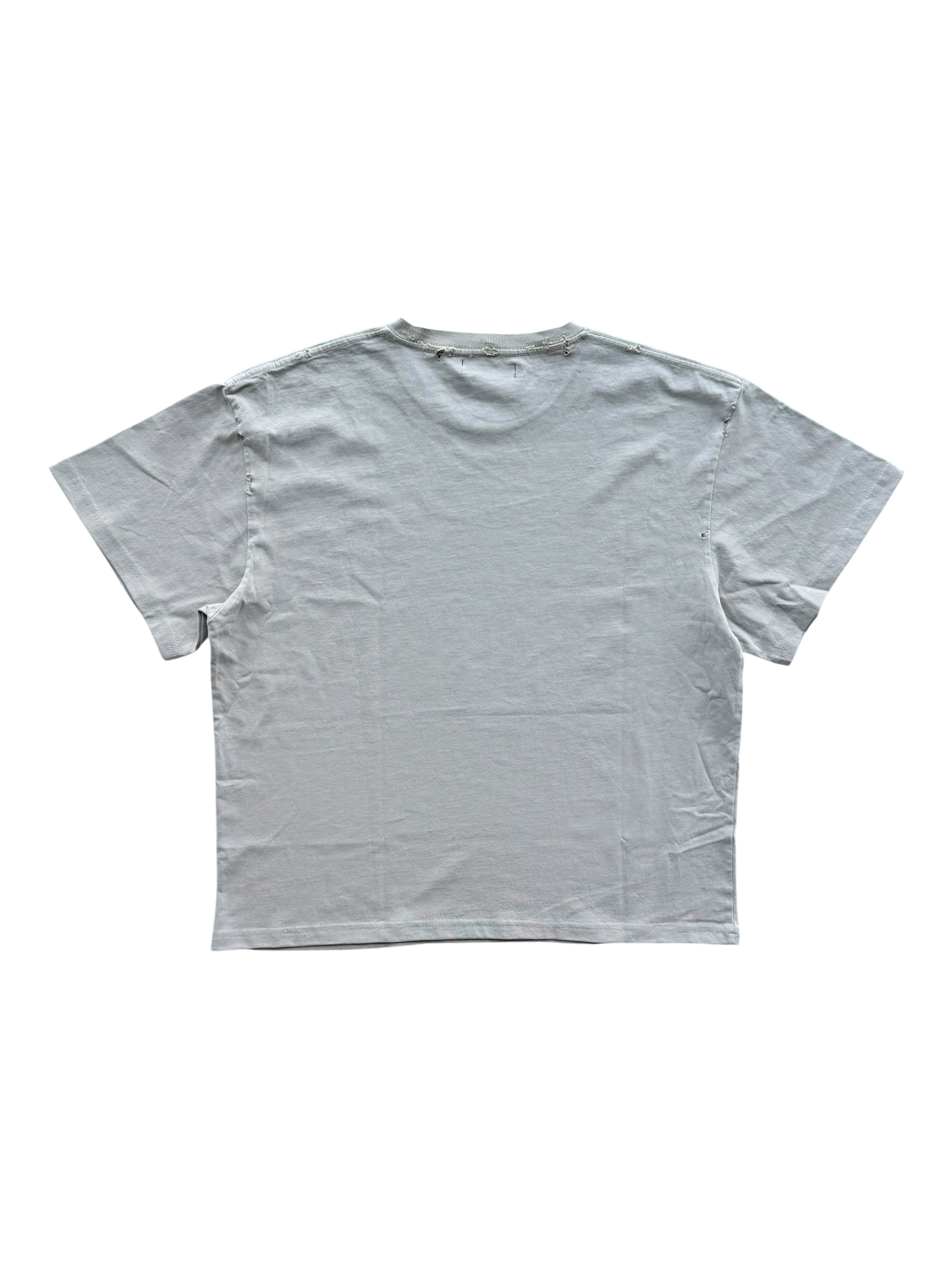 Face Tat Distressed Tee Cream