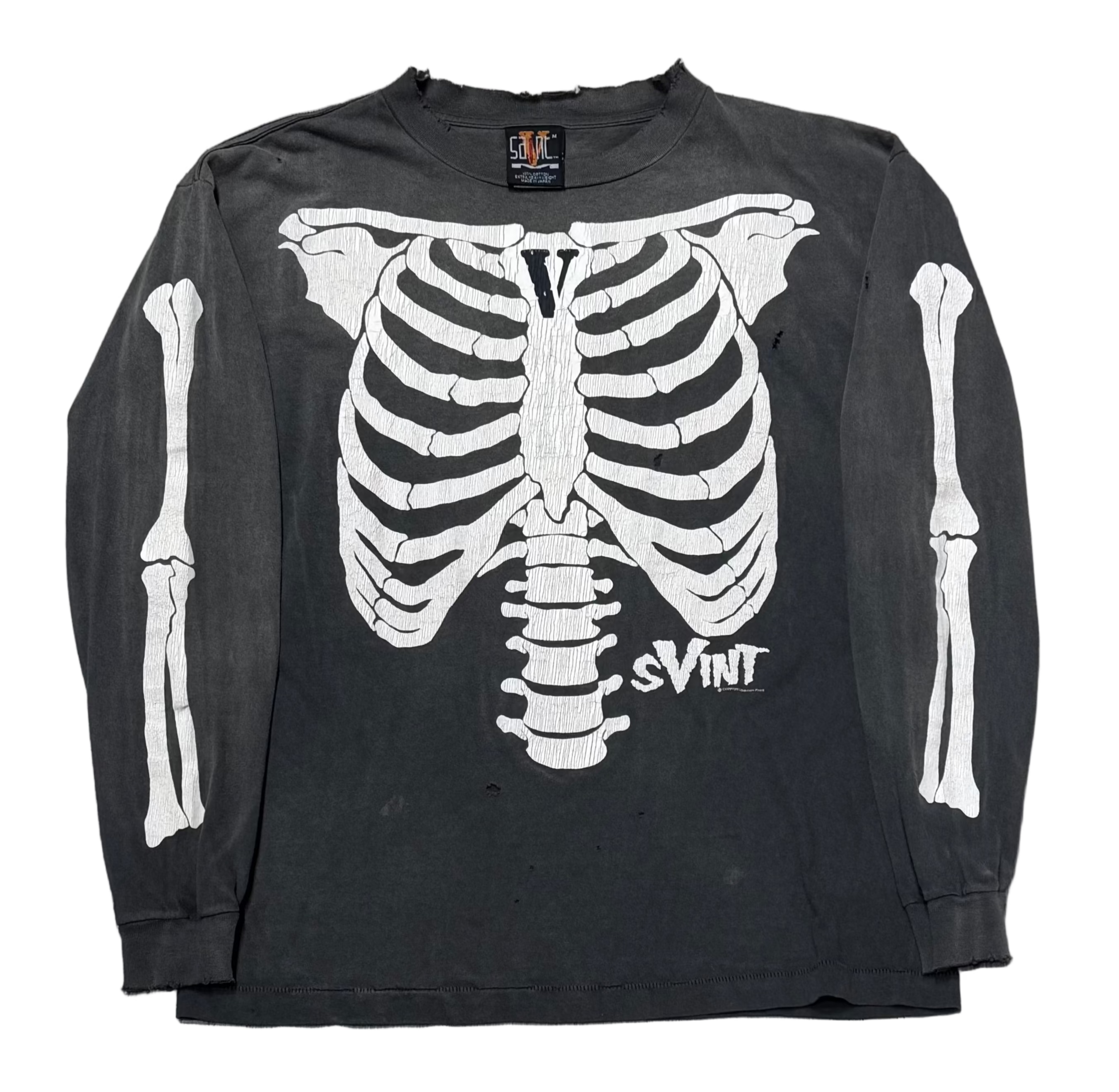 Saint Mxxxxxx x VLONE Bone L/S T-Shirt Vintage Black