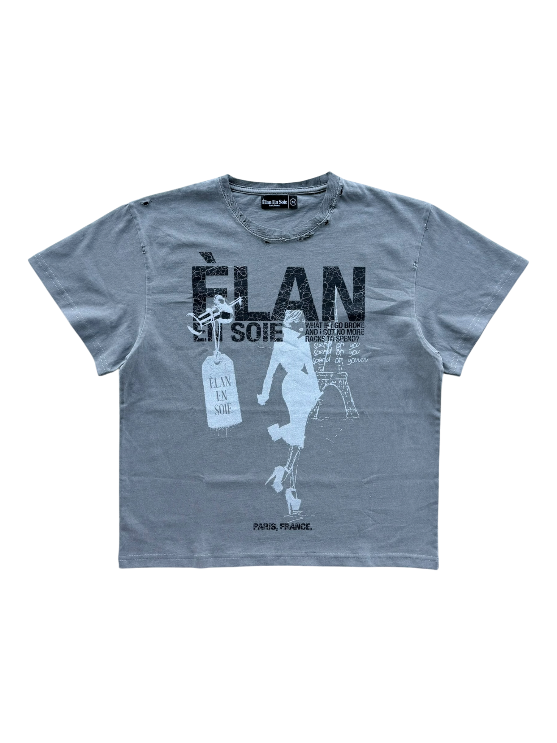 Tourist Distressed Tee Grey