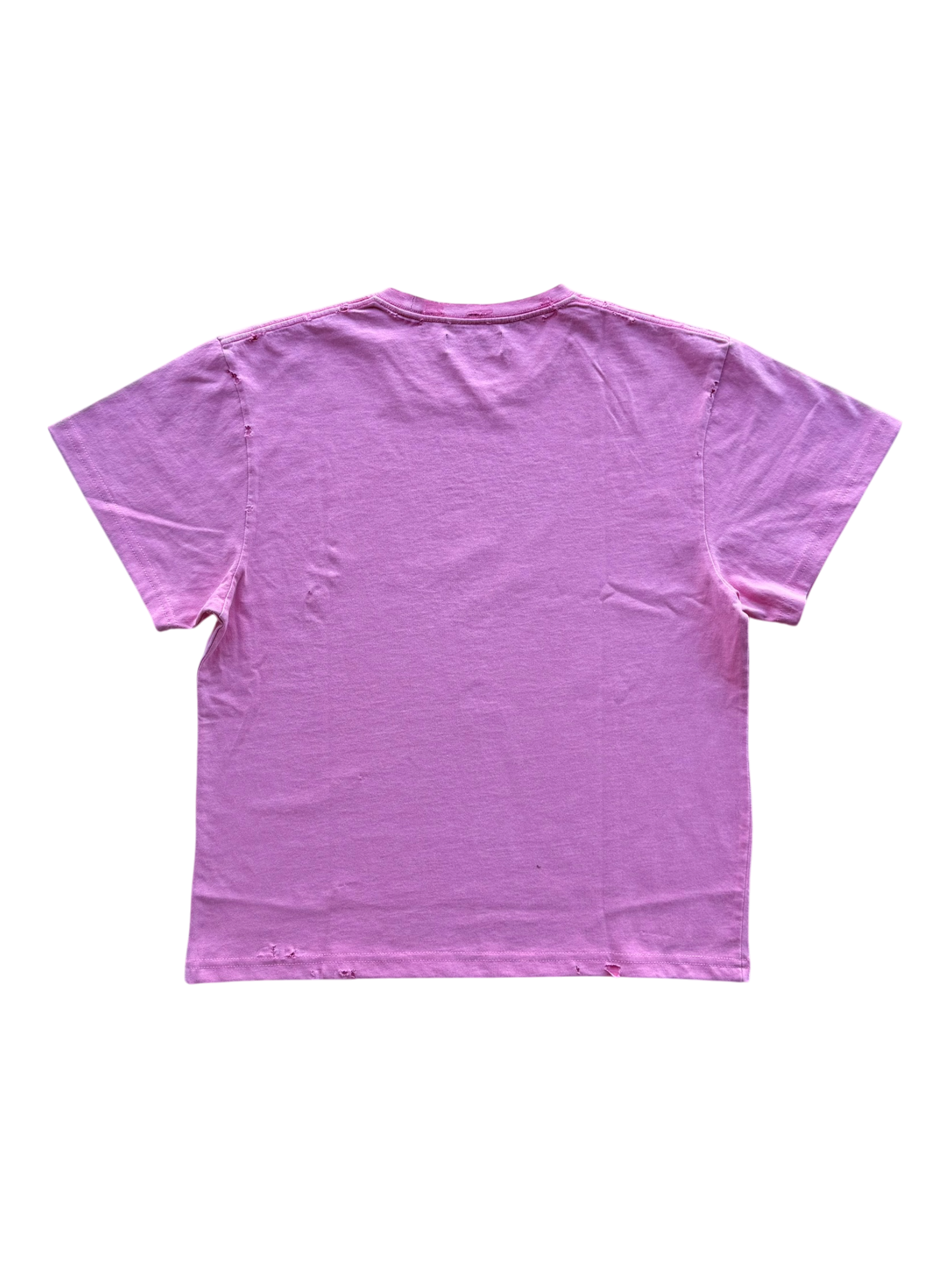 Bad Habits Distressed Tee Pink