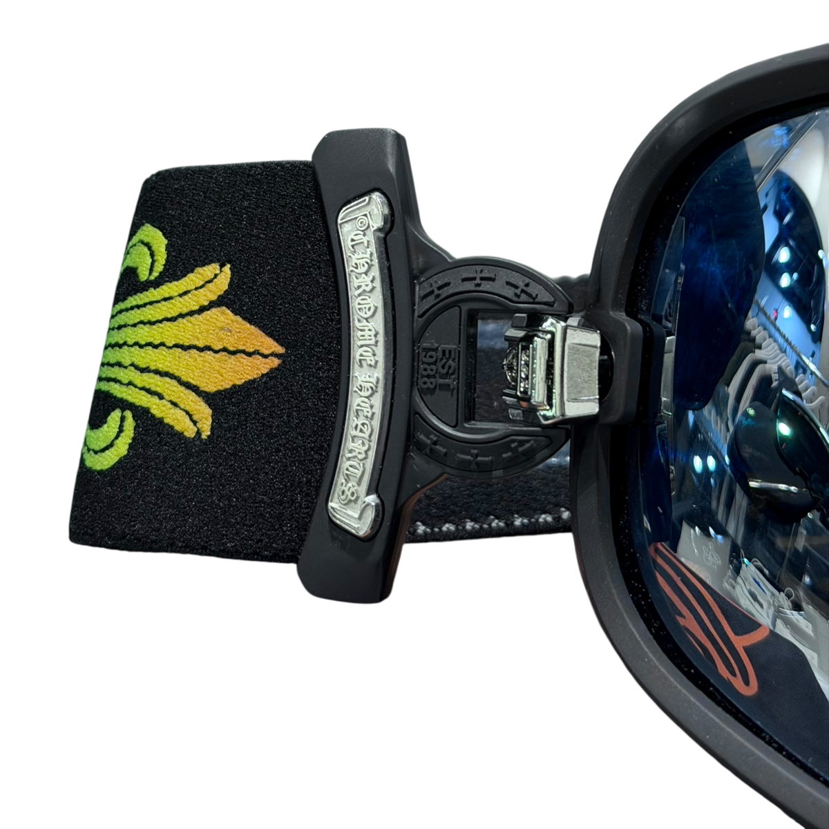 Black Gradient Floral Ski Goggles