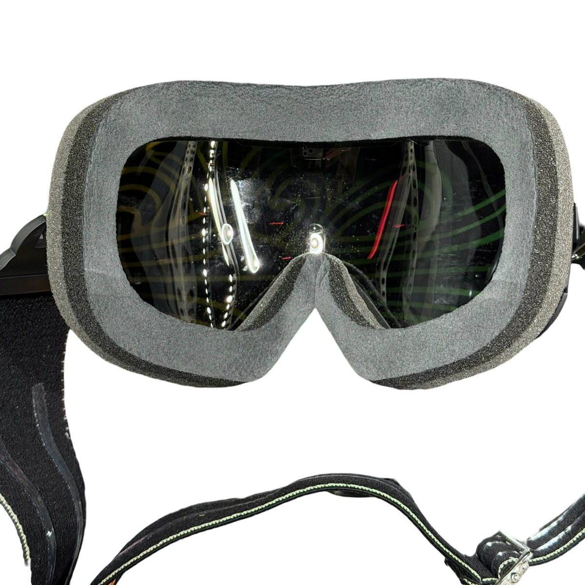 Black Gradient Floral Ski Goggles