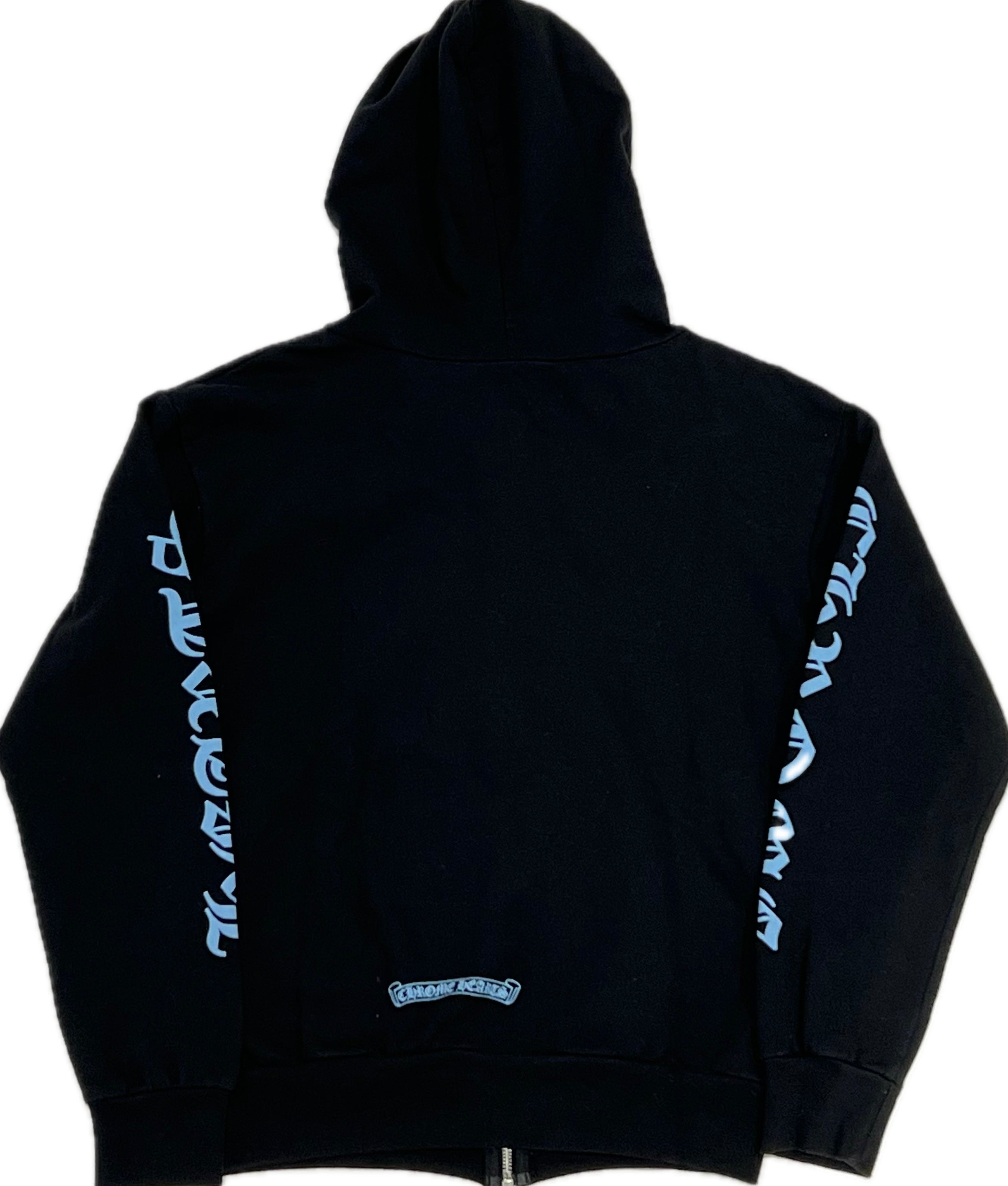 Blue Script Sleeve Zip Up