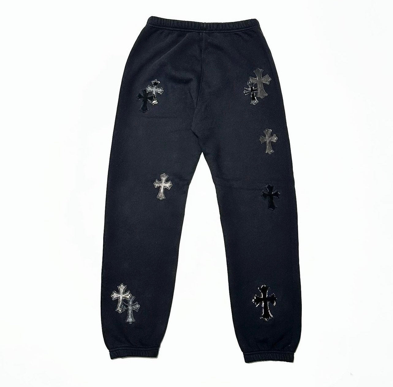 Multi Cross Cemetery Mohair & Patent Patch Sweatpants