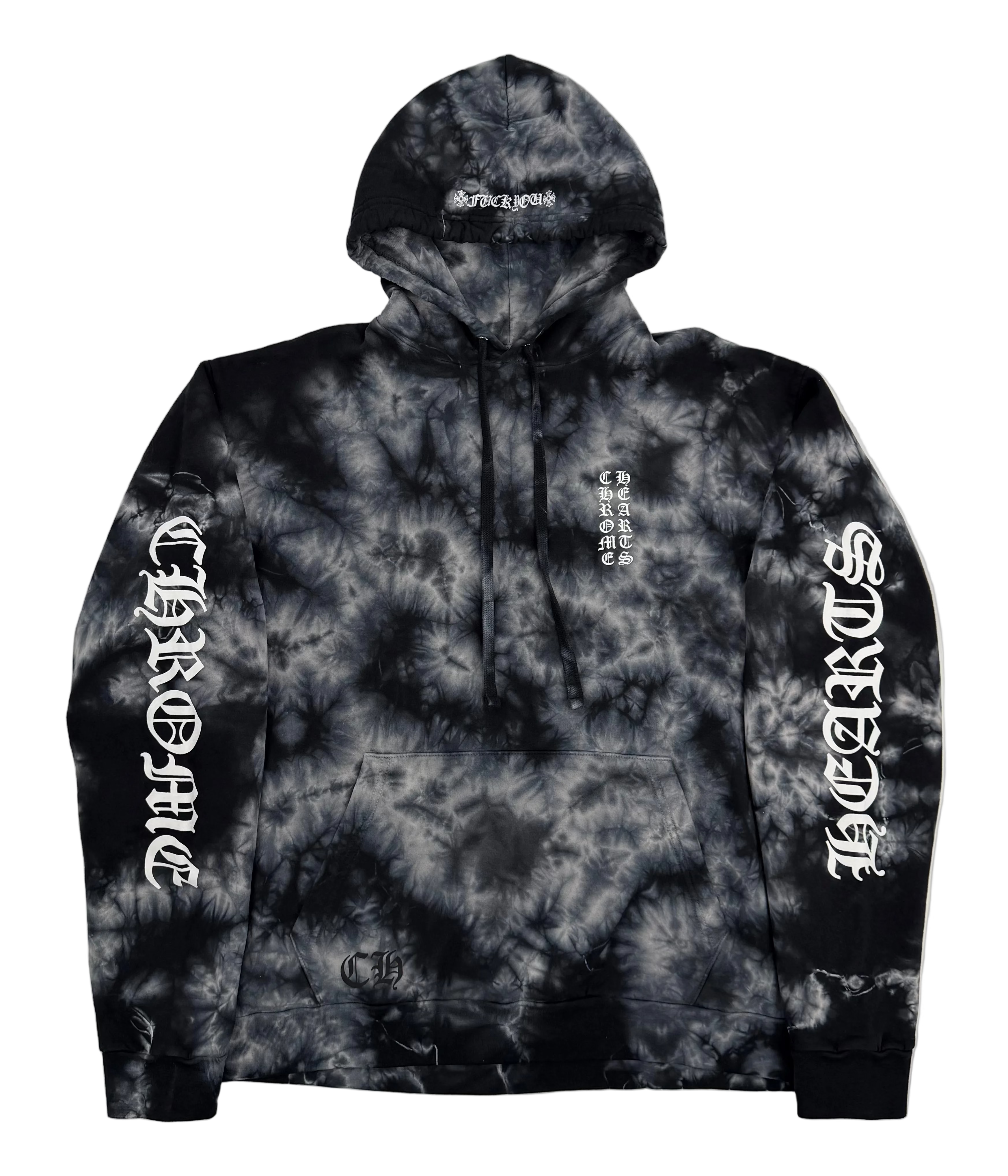 Horseshoe Hoodie Black Tie Dye
