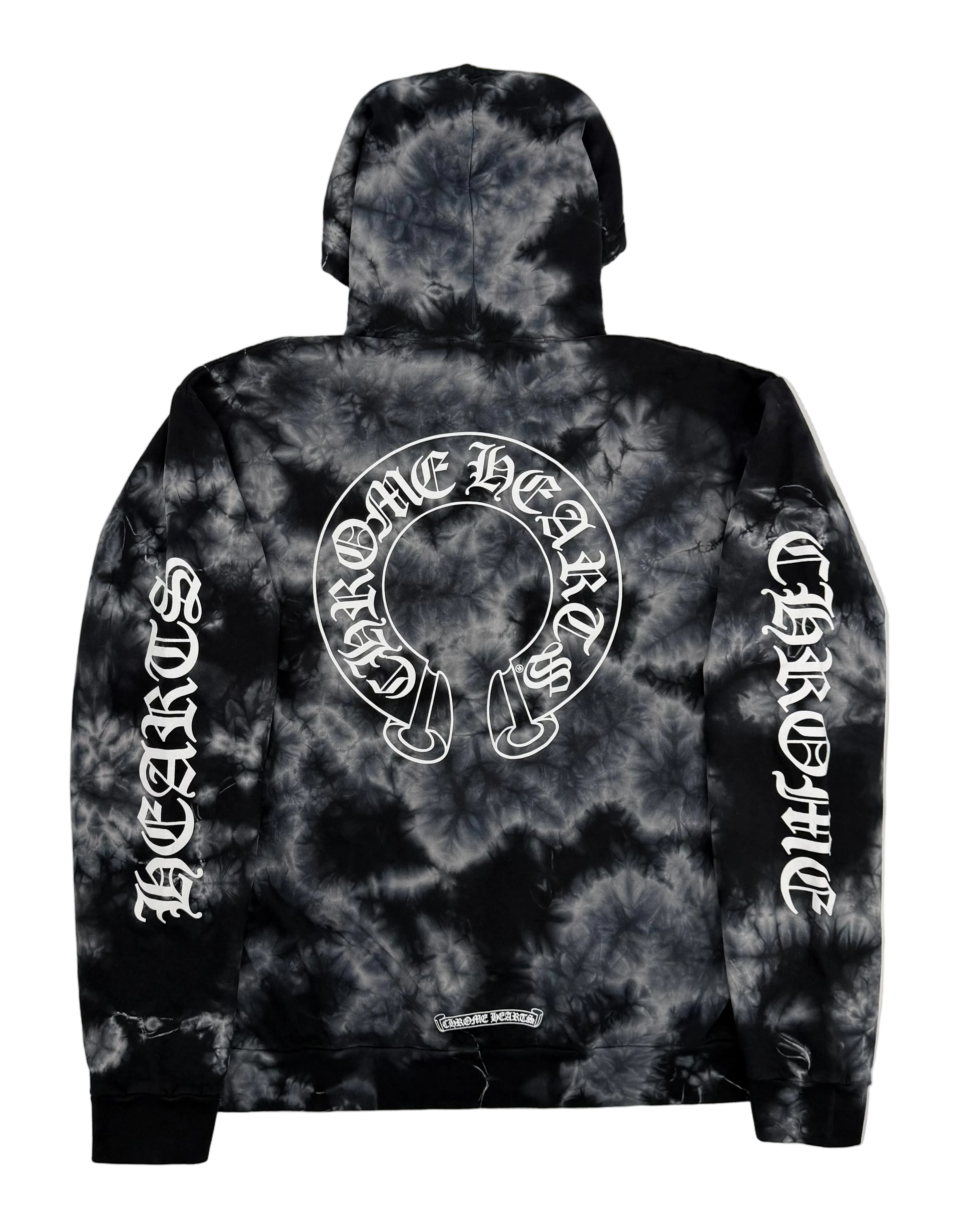Horseshoe Hoodie Black Tie Dye