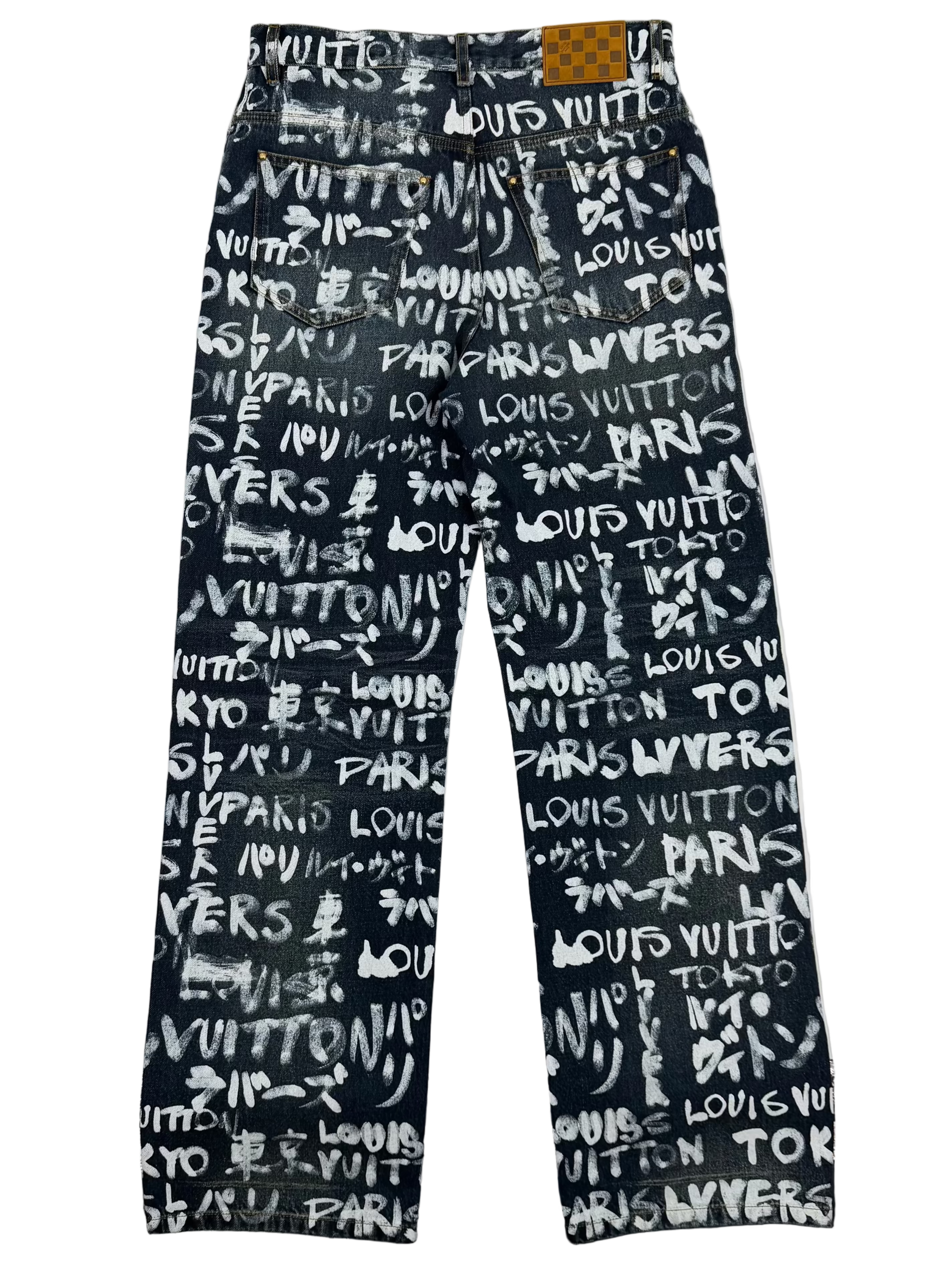 Indigo Denim Graffiti Skate Pants