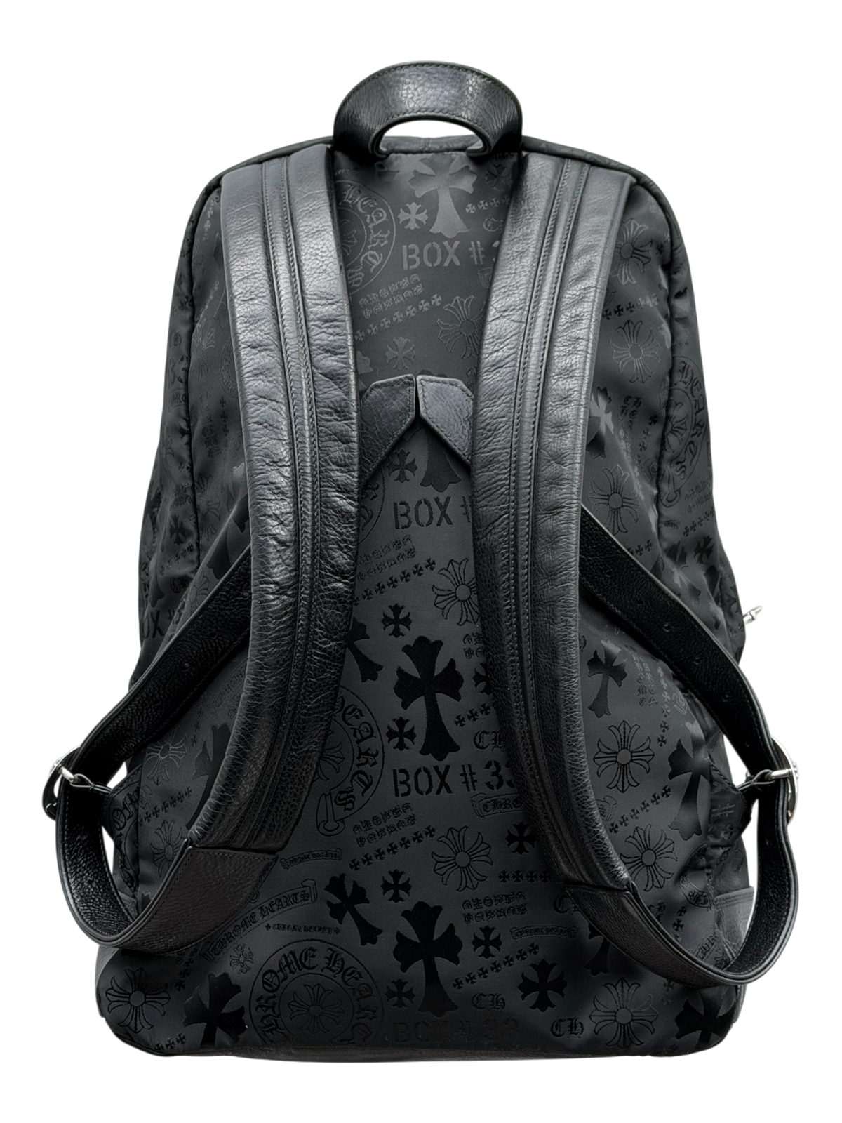 Seventh Grader Black Stencil Nylon Backpack Large