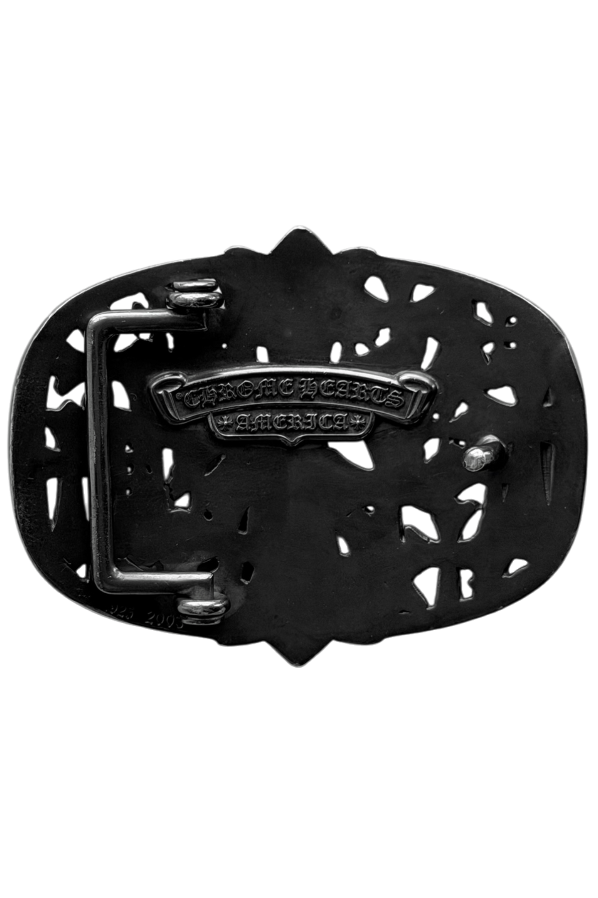 Black Rhodium Cemetery Cross Belt Buckle
