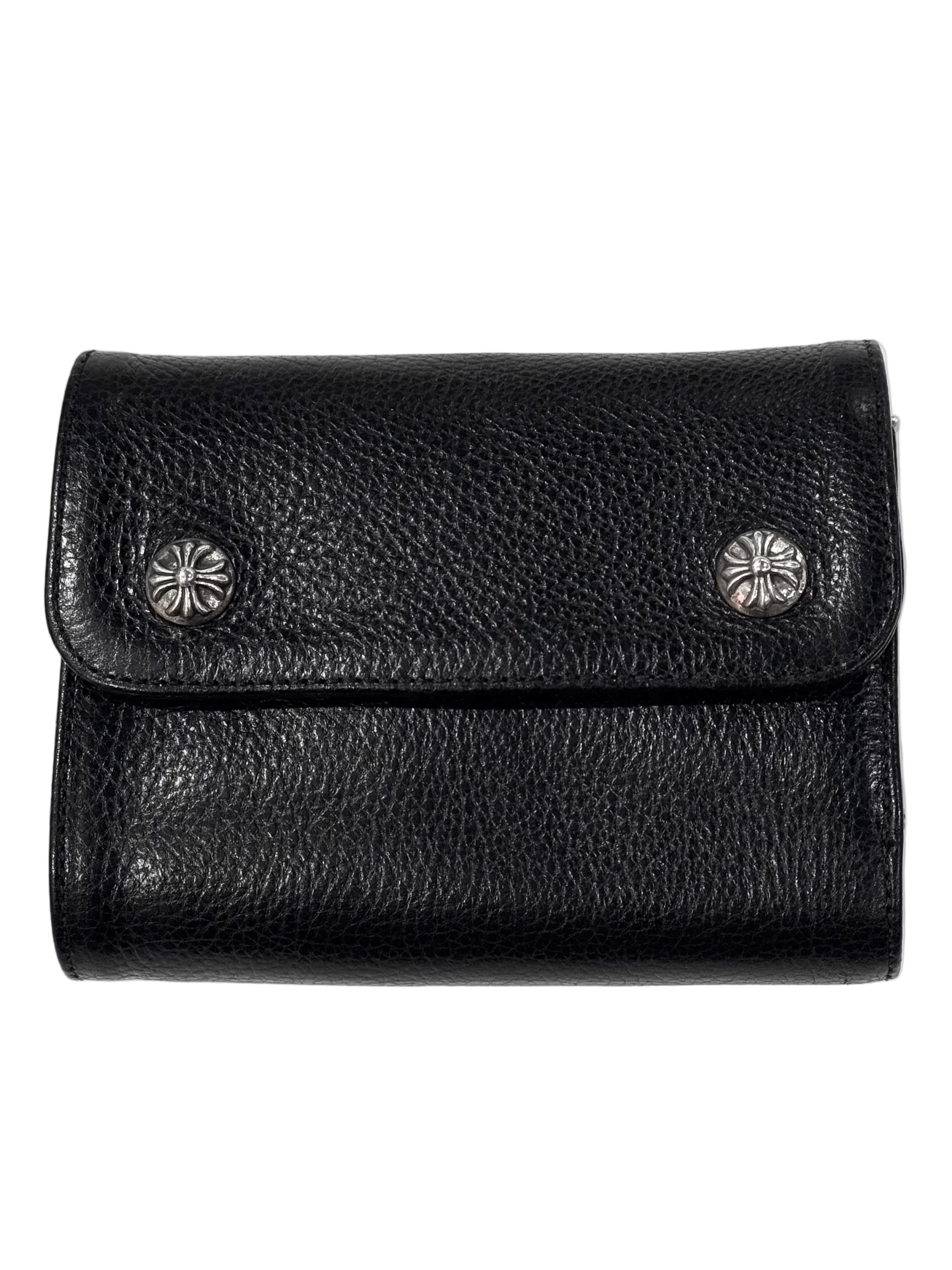 Heavyweight Leather Wave Cross Ball Mini Wallet