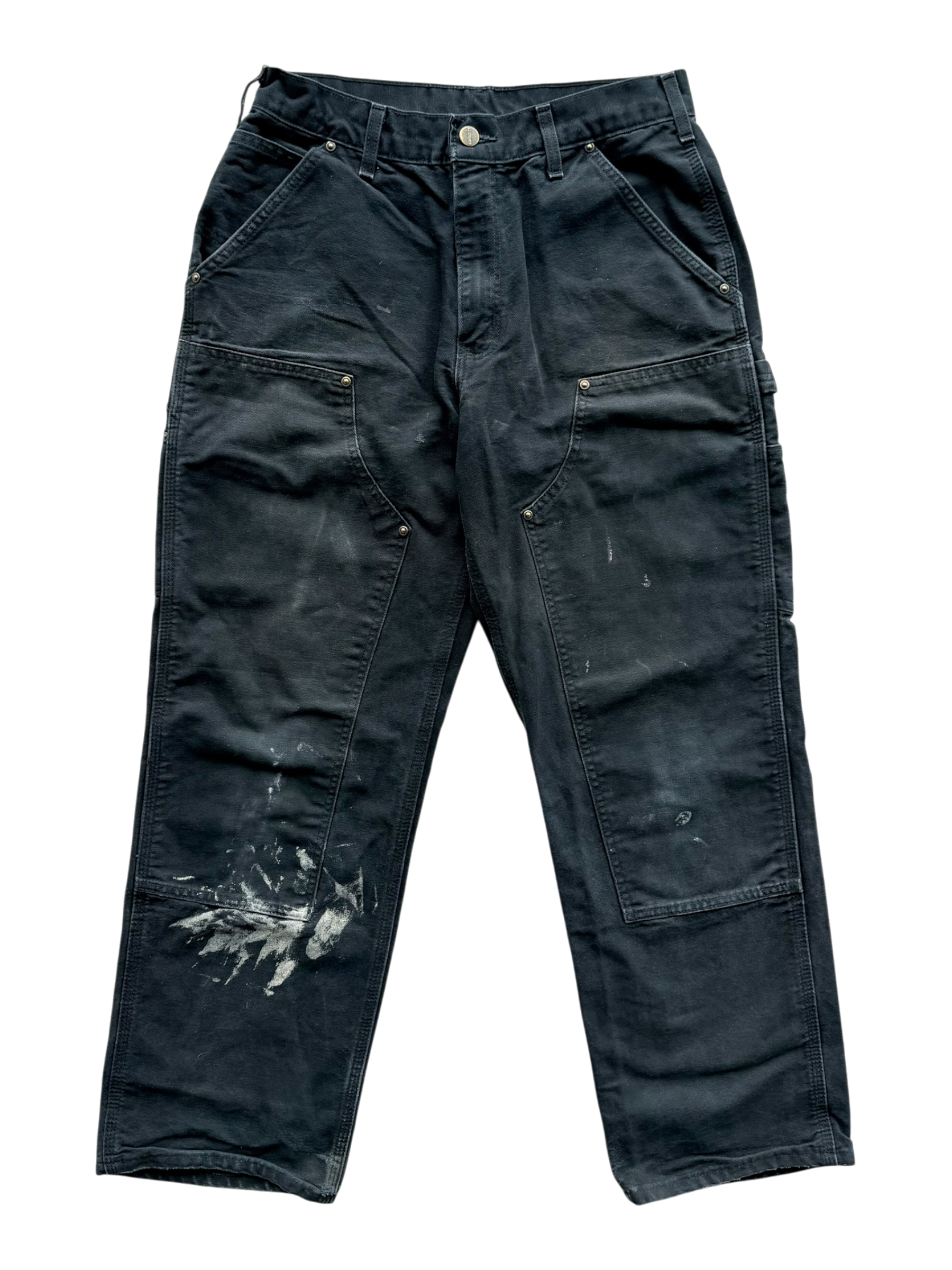 Black Paint Splatter Vintage Carpenter Pants