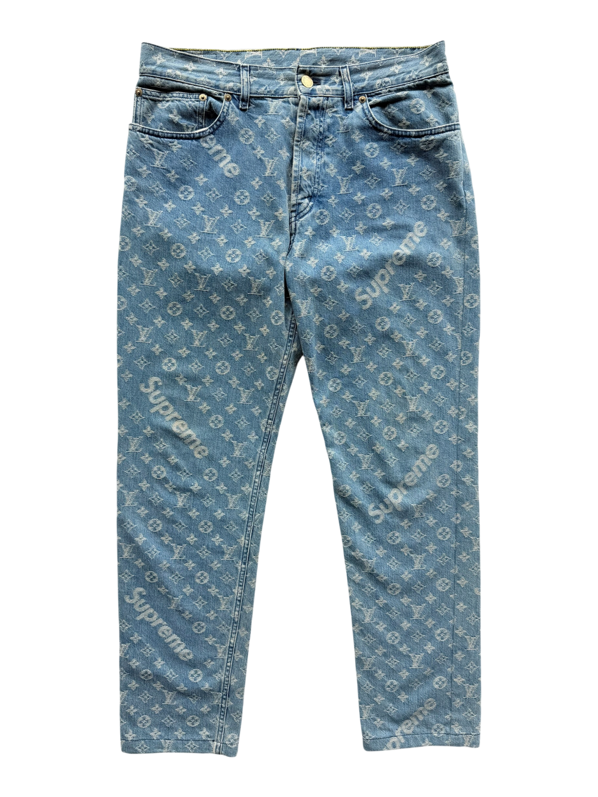 Supreme Blue Monogram Jeans