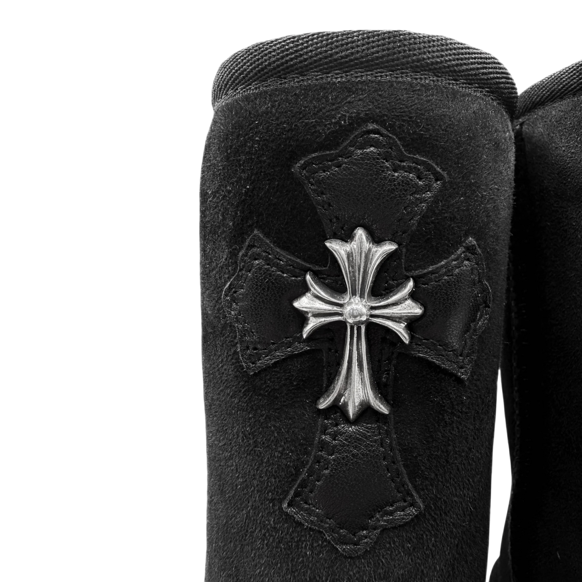 Ugg Cross Pendant Leather Patch Fur Lined Boots