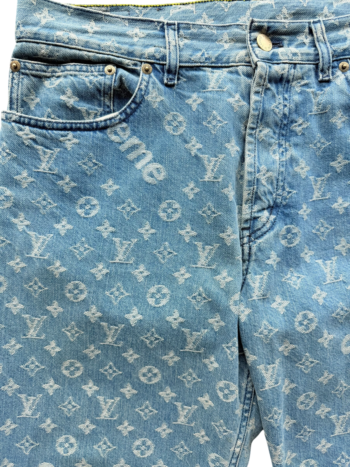 Supreme Blue Monogram Jeans
