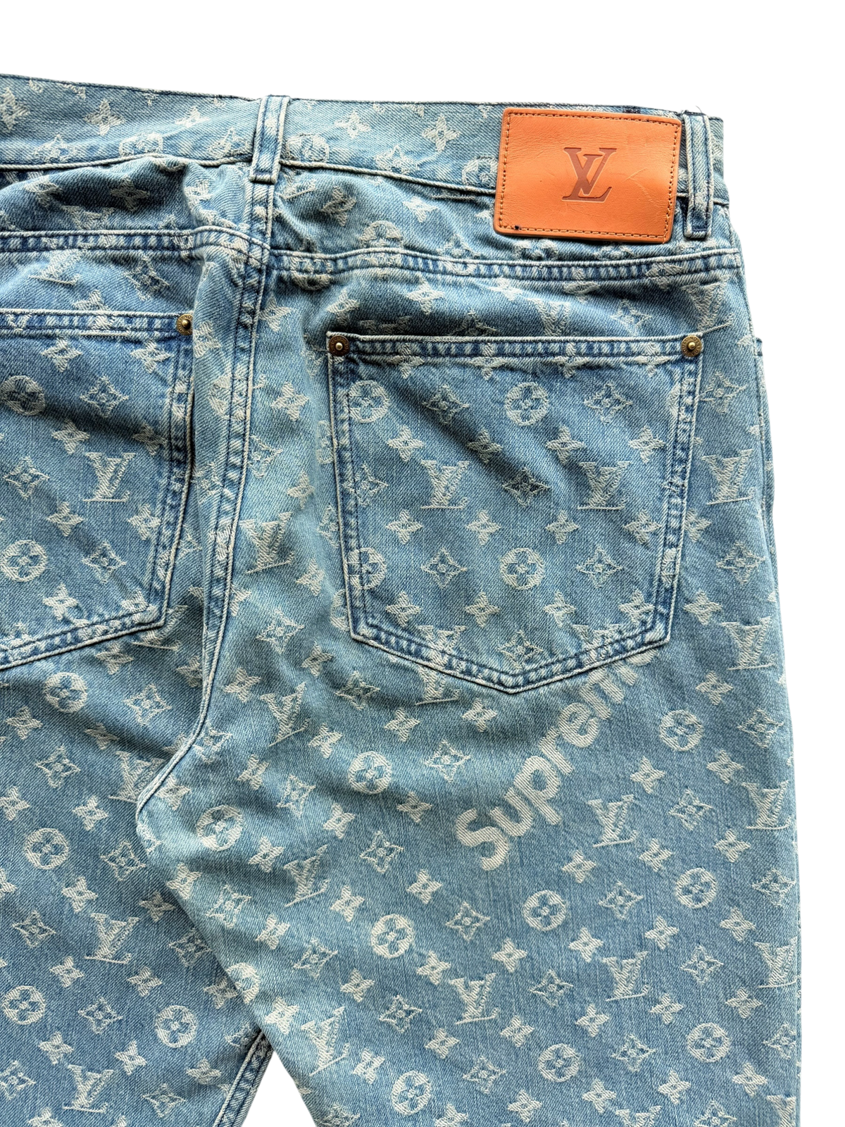 Supreme Blue Monogram Jeans