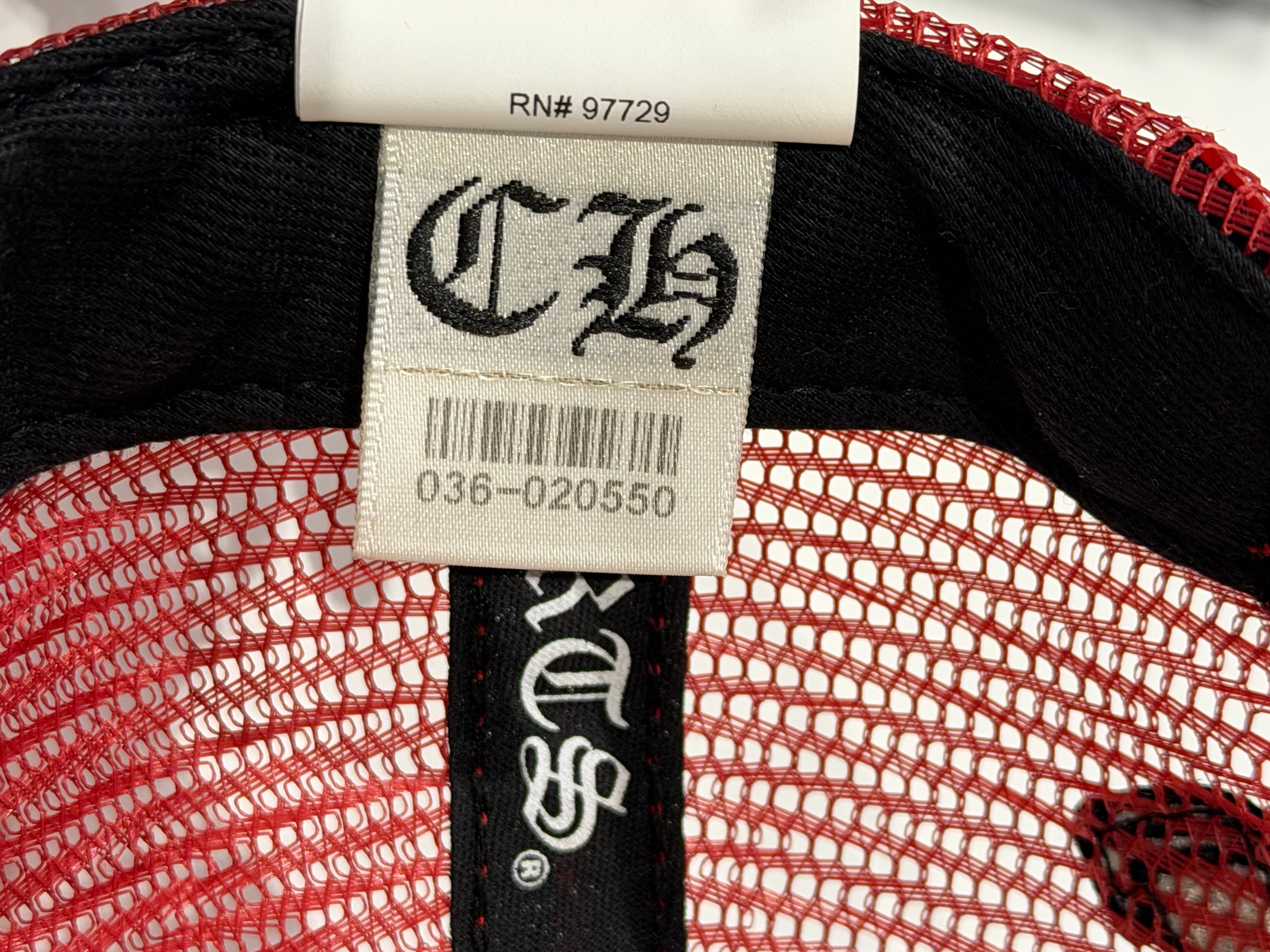 Multicolor Cross Trucker Hat Red/White