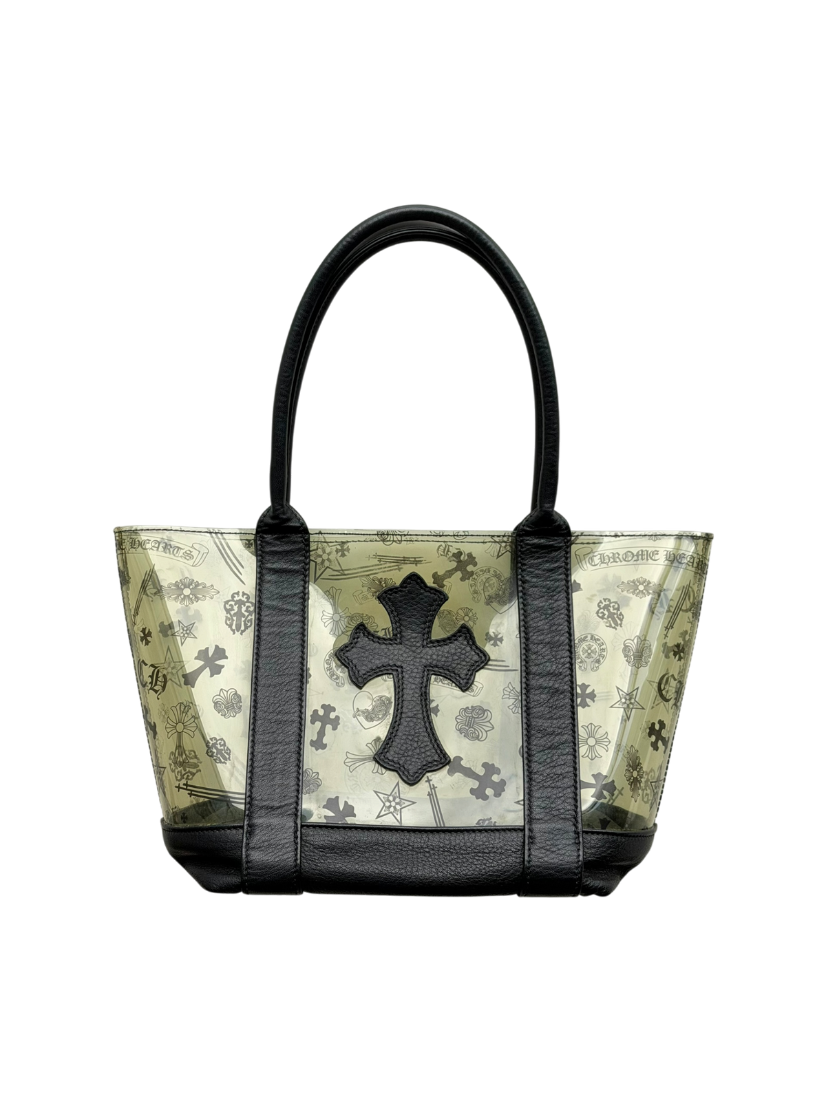 Leather Cross PVC Tote Bag