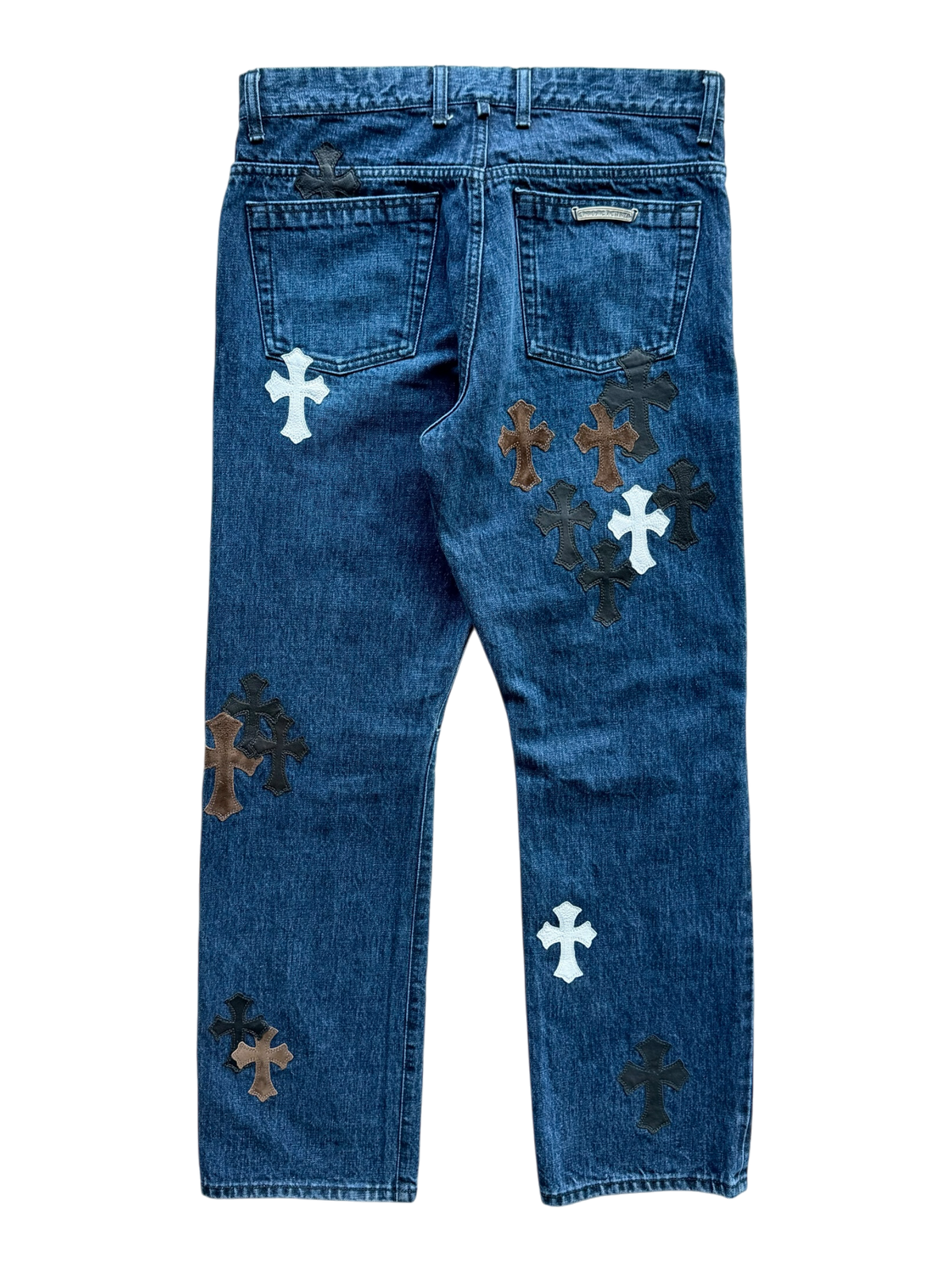 Fleur Knee Multi Cross Patch Denim Jeans