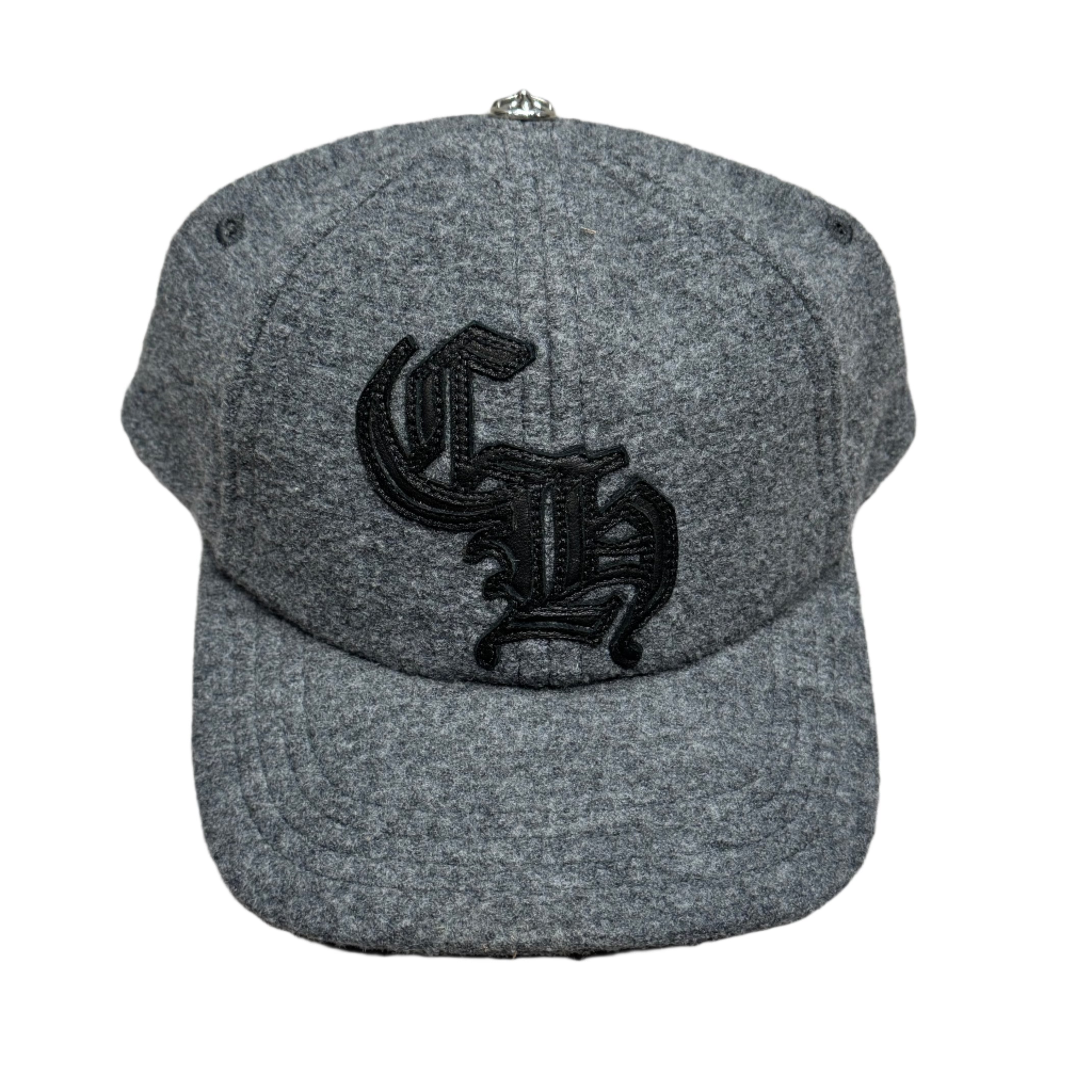 CH Leather Patch Wool Hat Gray