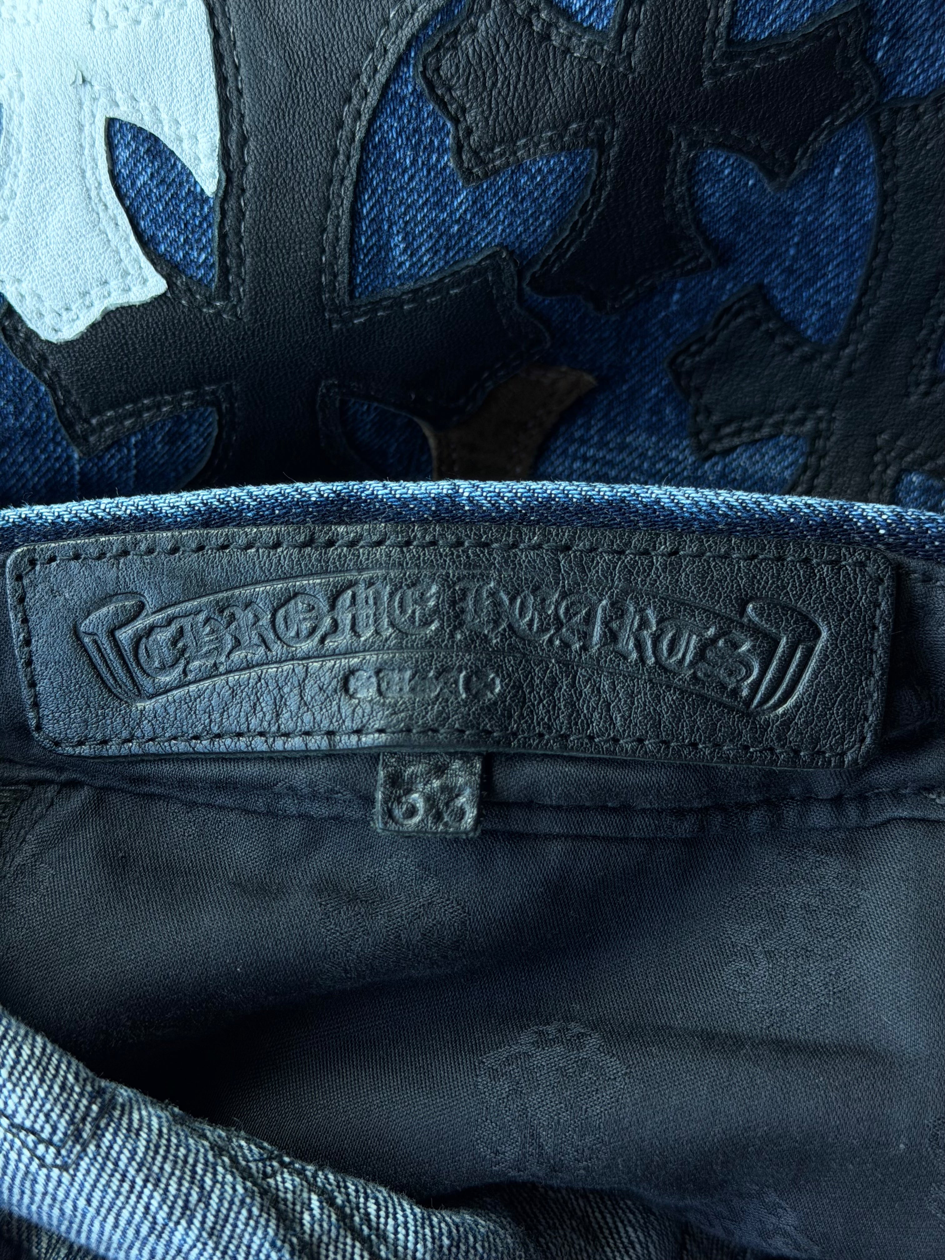 Fleur Knee Multi Cross Patch Denim Jeans